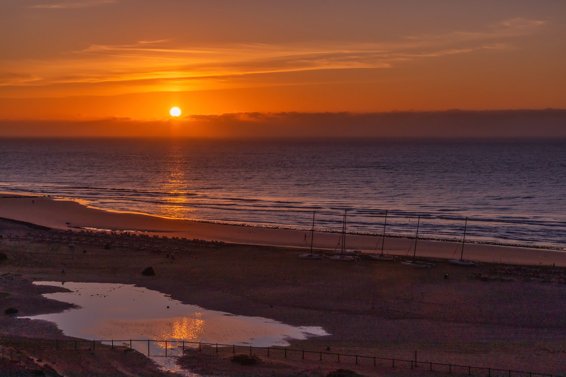 Very nice sunrise at the Jandia Playa