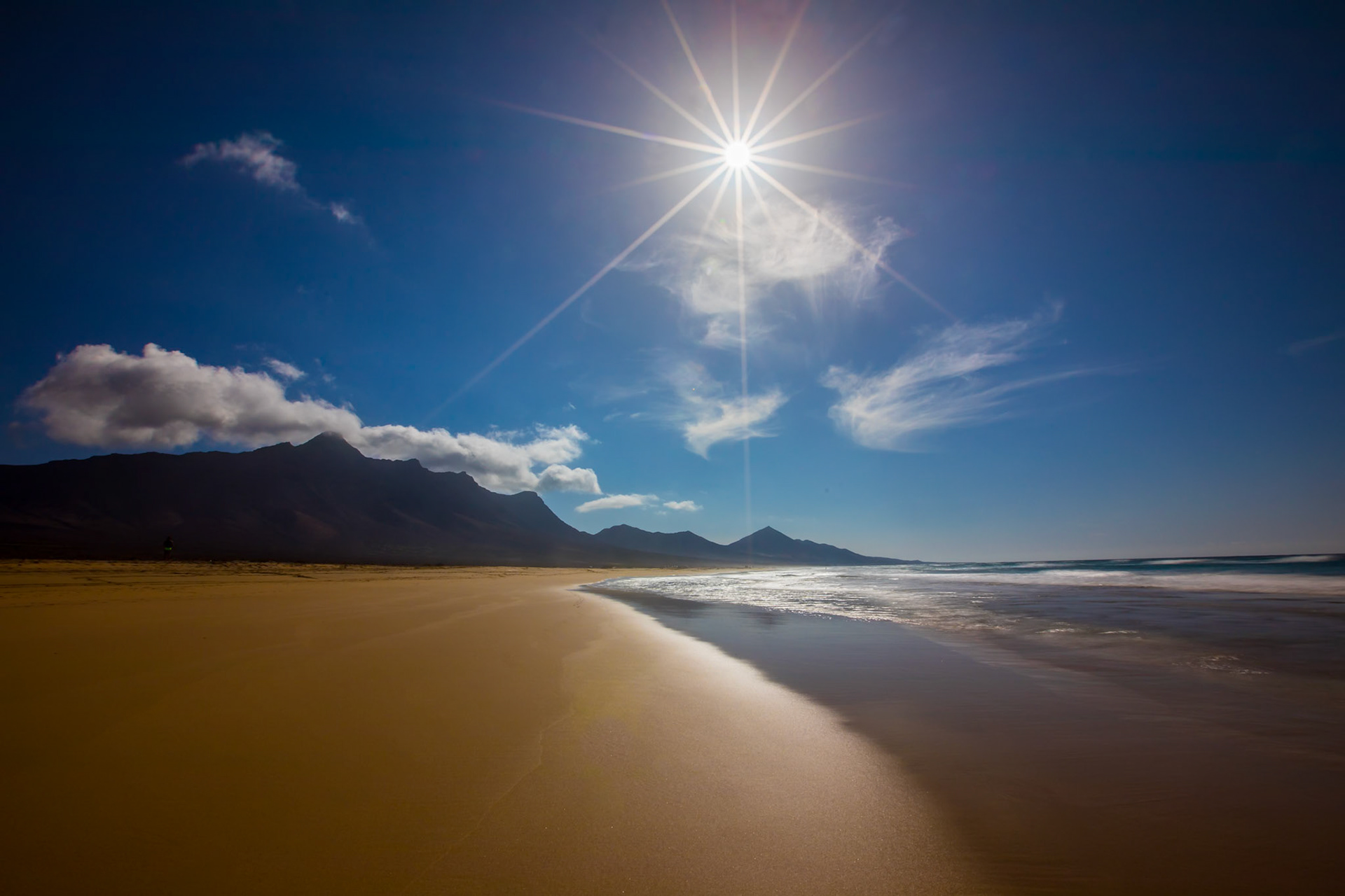 Lonely beach on one of the canary islands.
