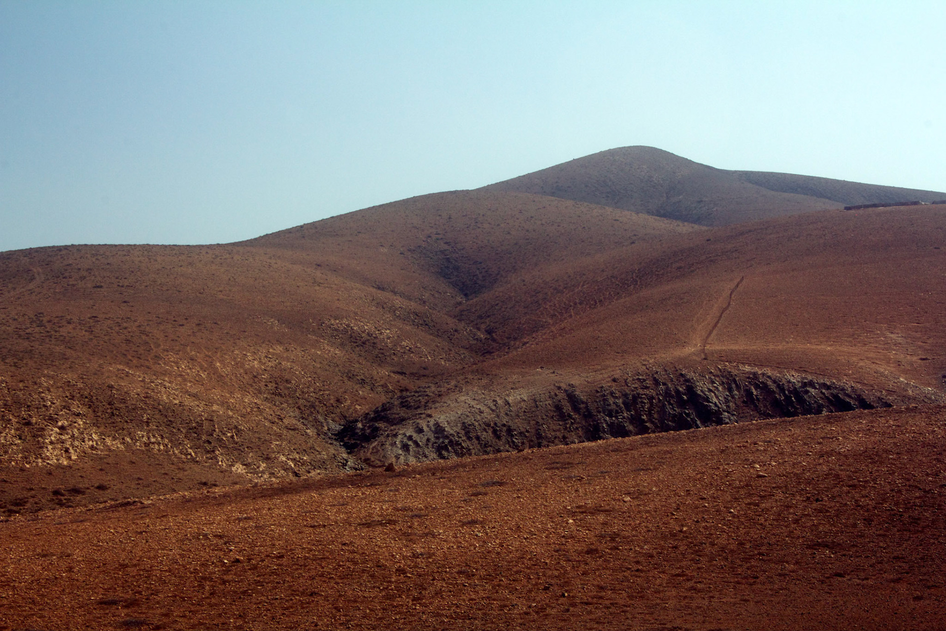 Red and orange are the colors of landscapes of Fuerteventura.