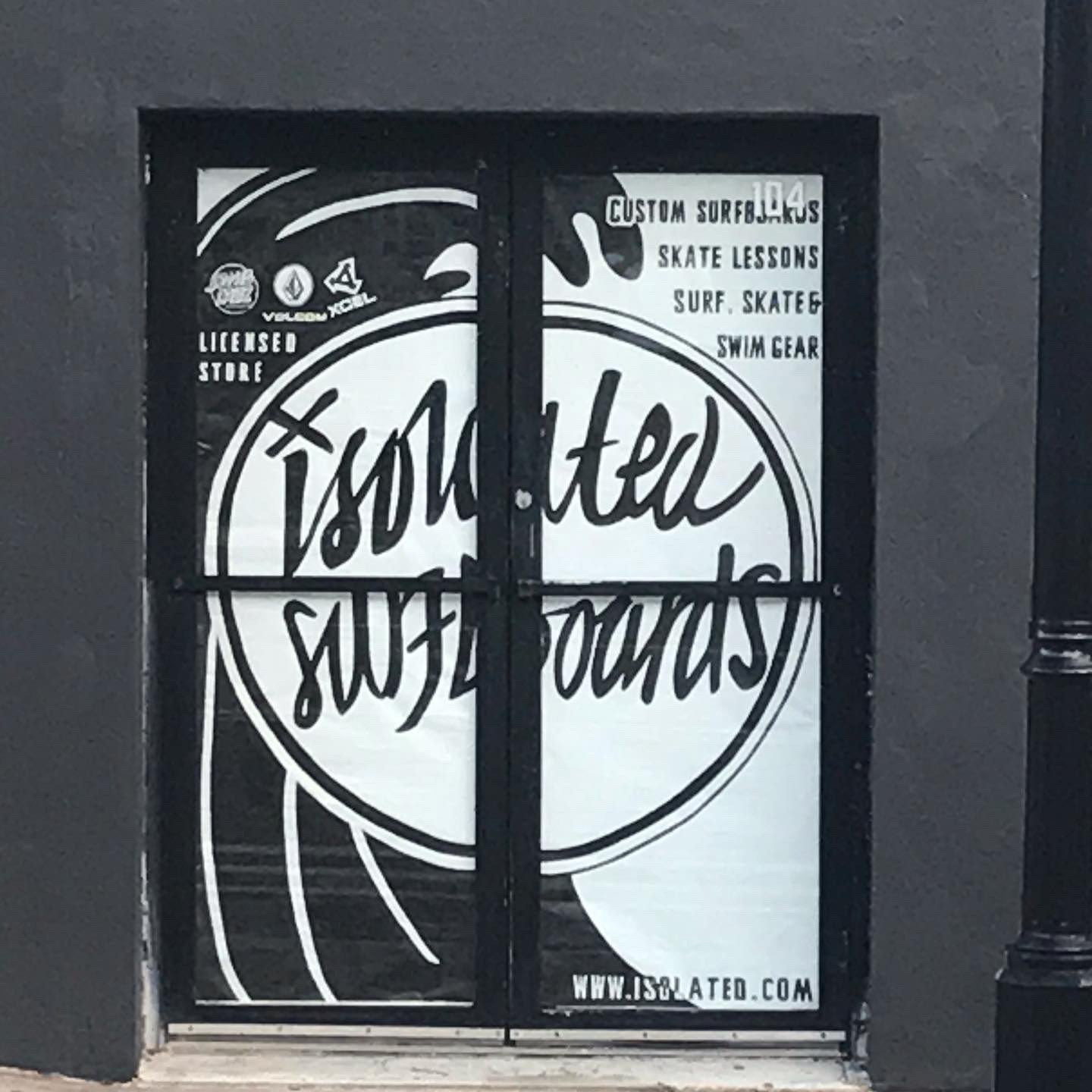 commissioned shop installation for Isolated surfboards
