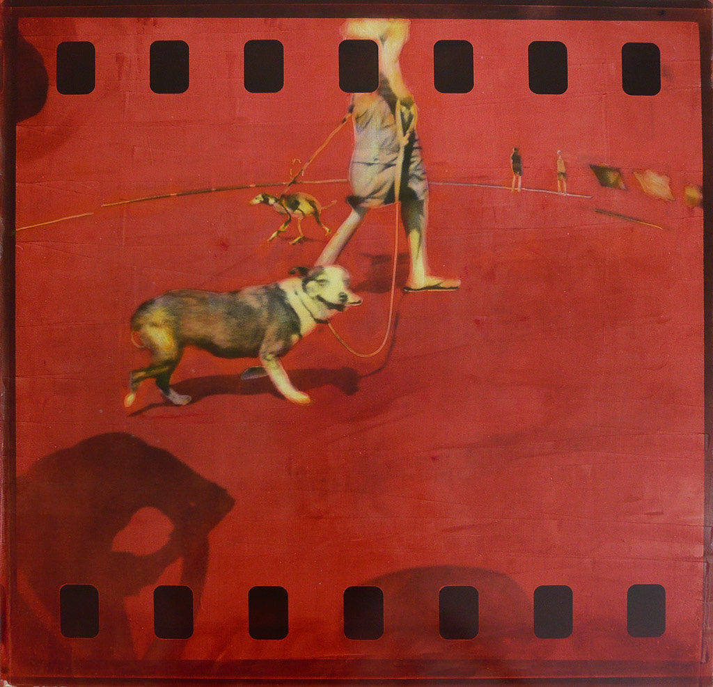 Just walking the Dobermans down by the ship