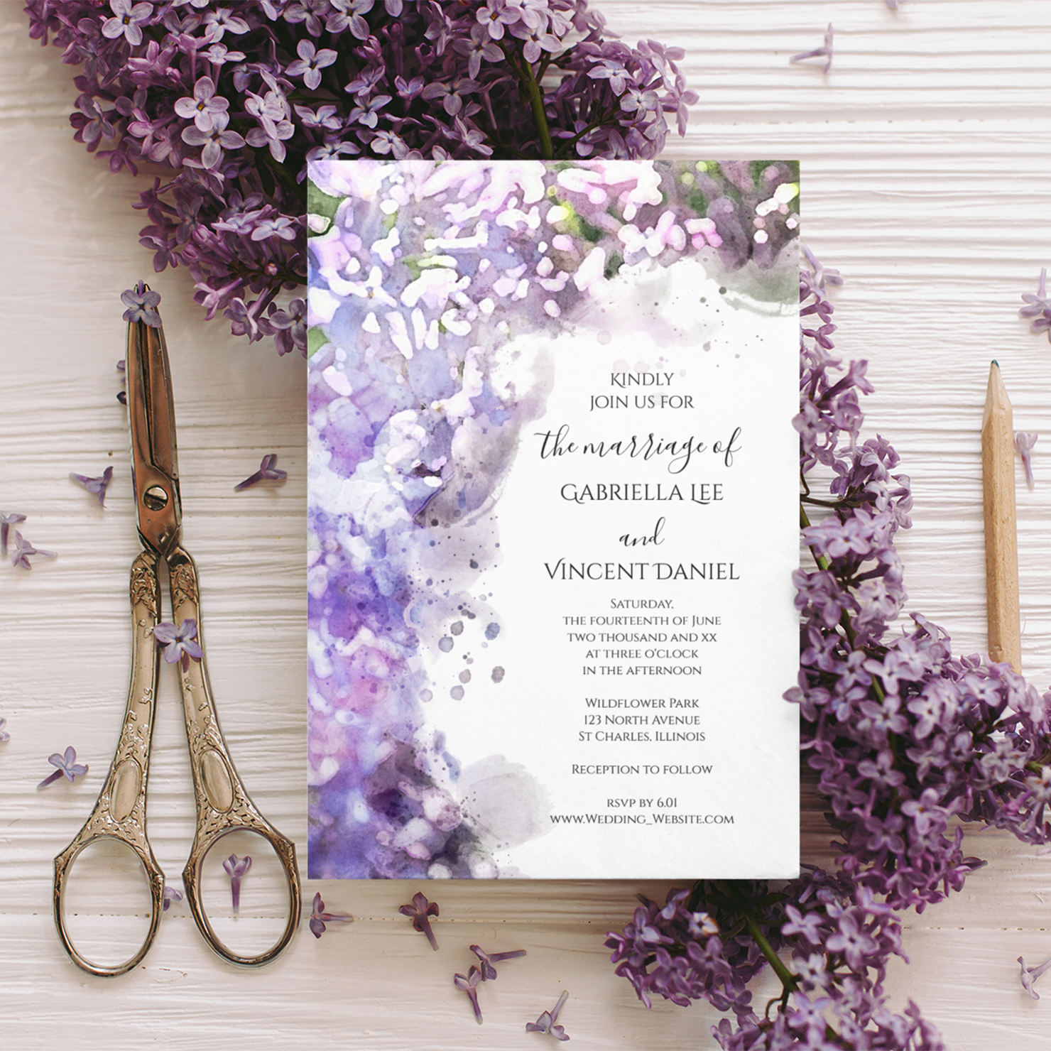 Purple Floral Wedding