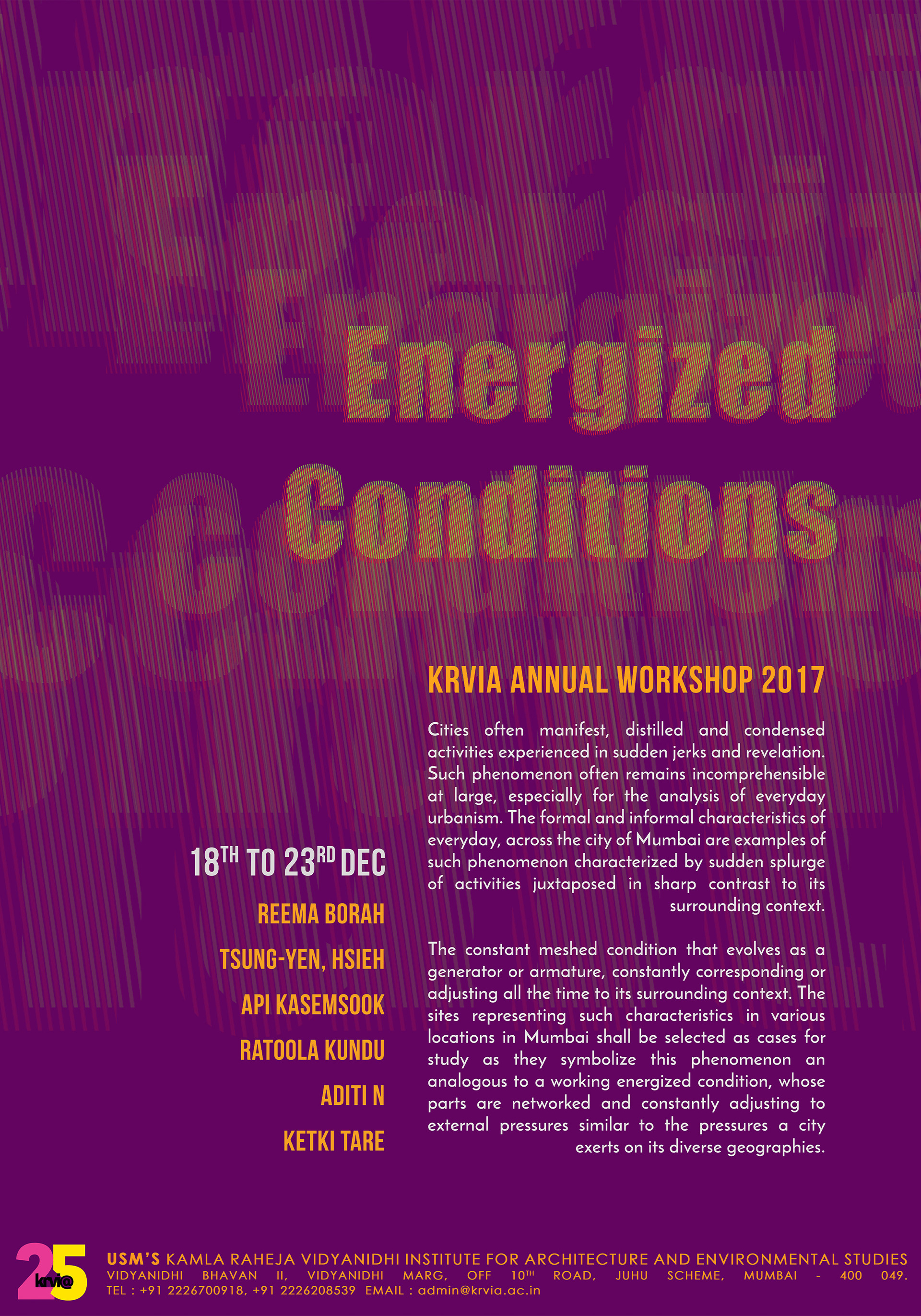 Kamla Raheja Annual Workshop