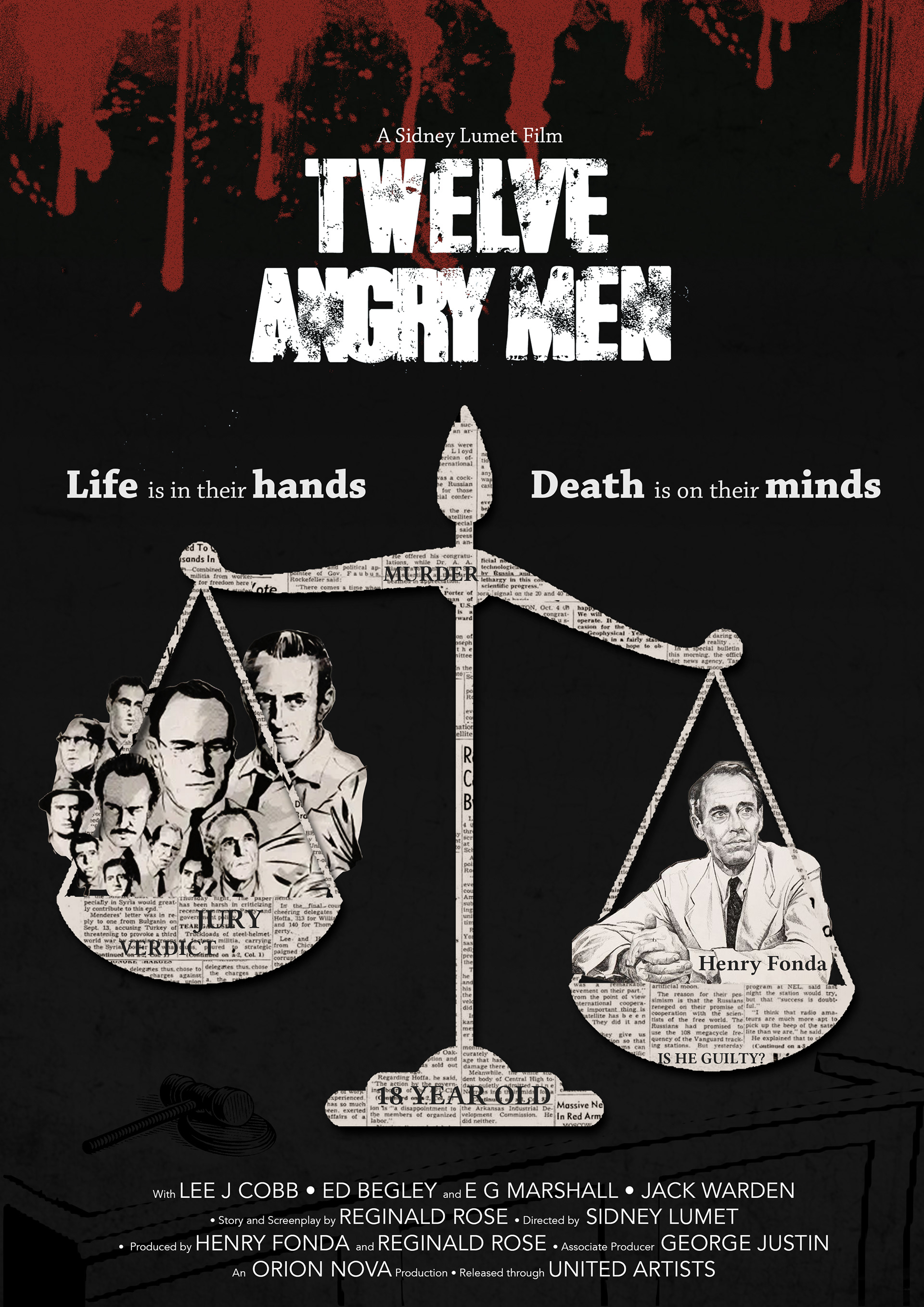 Re-imagination of the movie poster : 12 Angry Men