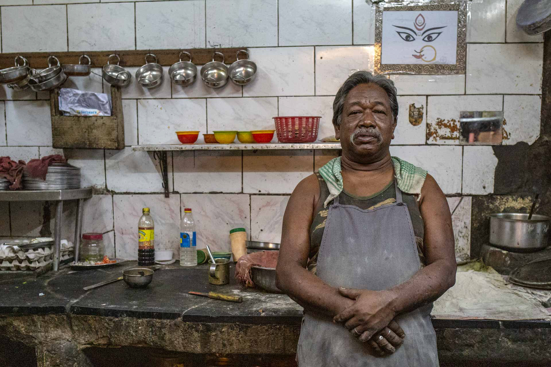 The cook in his kitchen