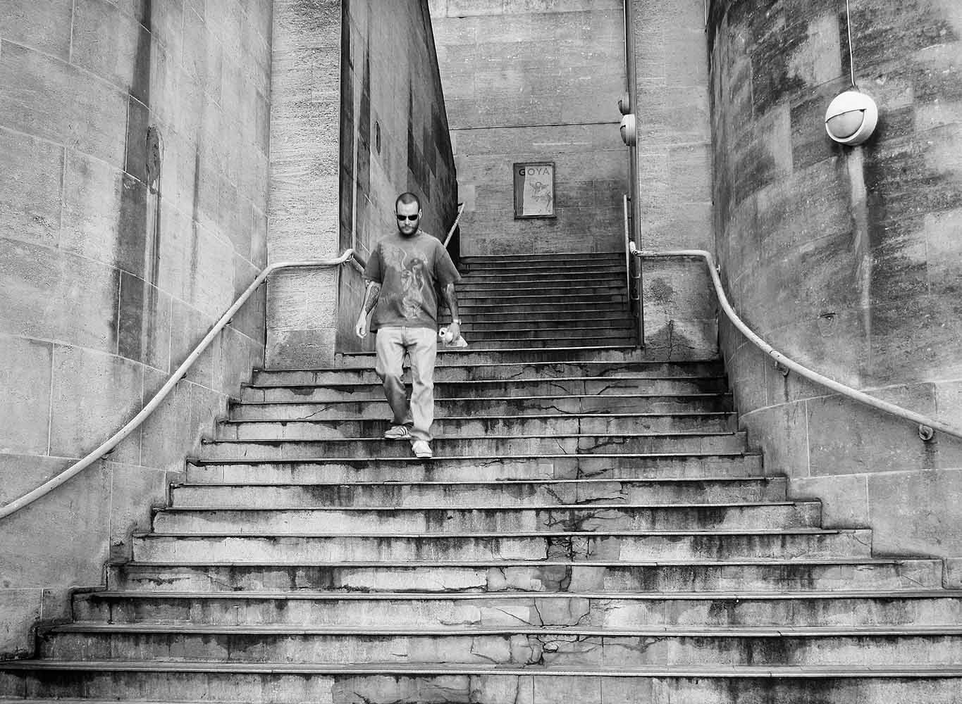 Steps by Waterloo Bridge