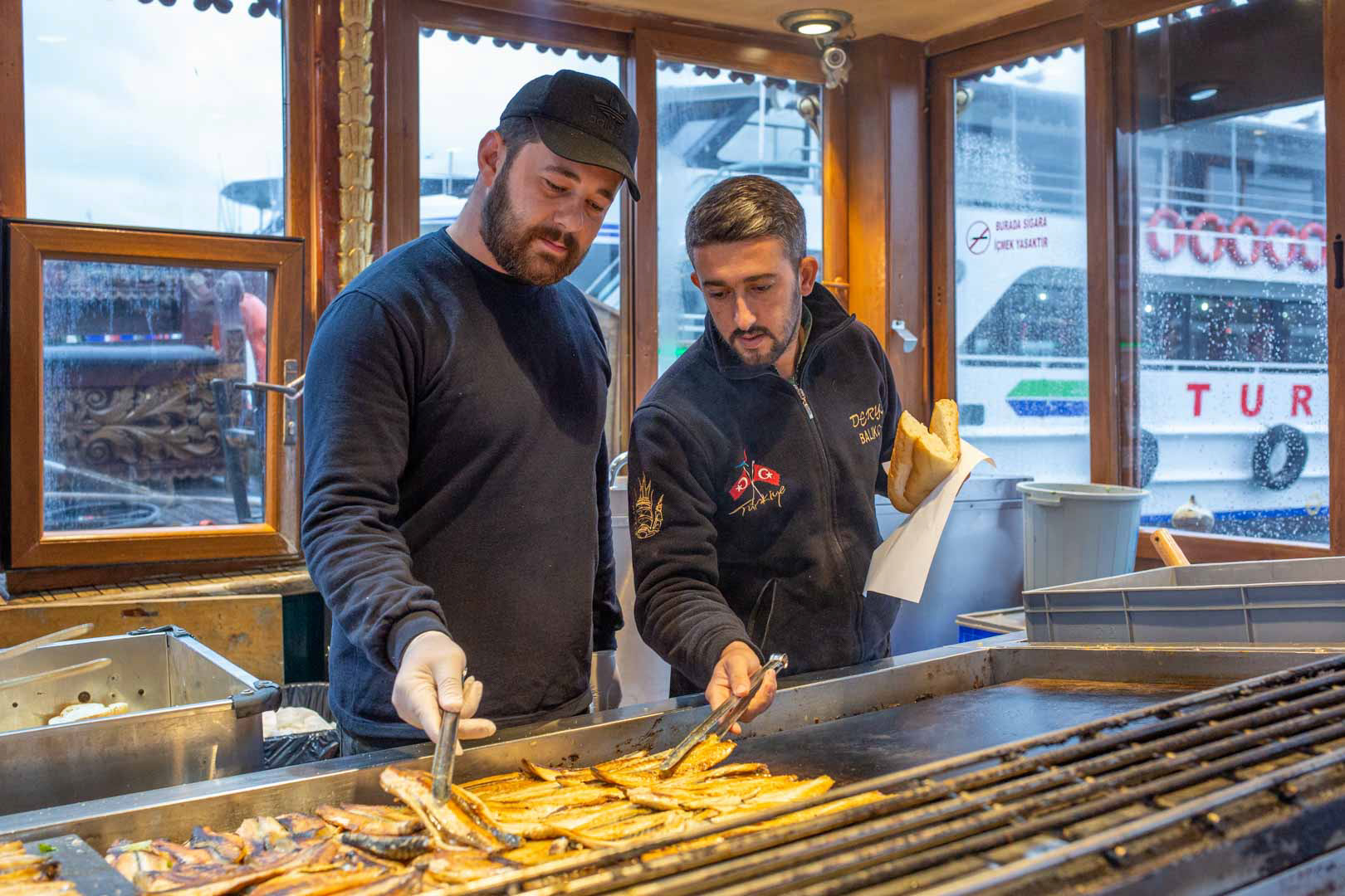Fish sandwiches at the harbour