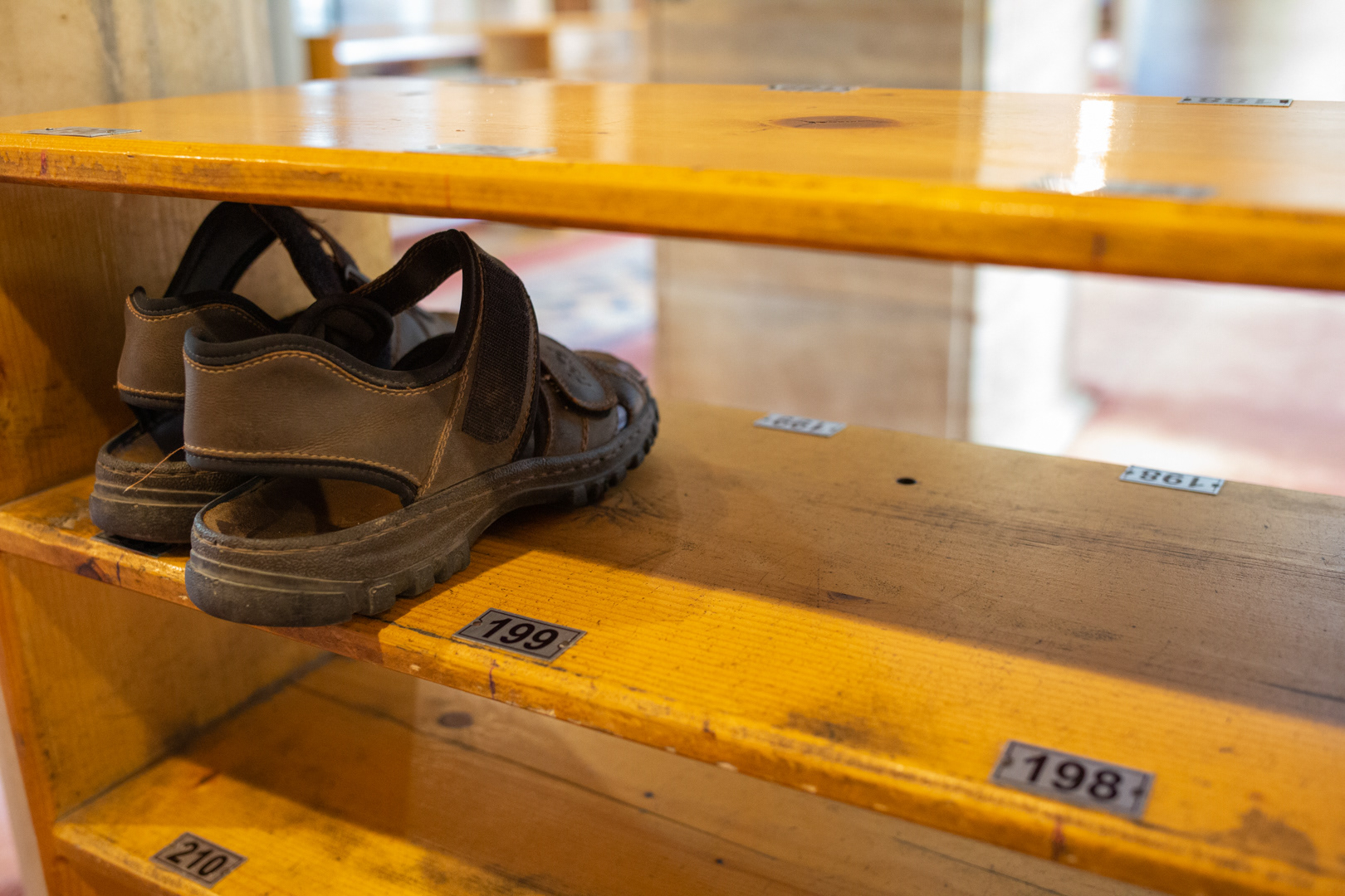 Footwear removed to enter the Mosque