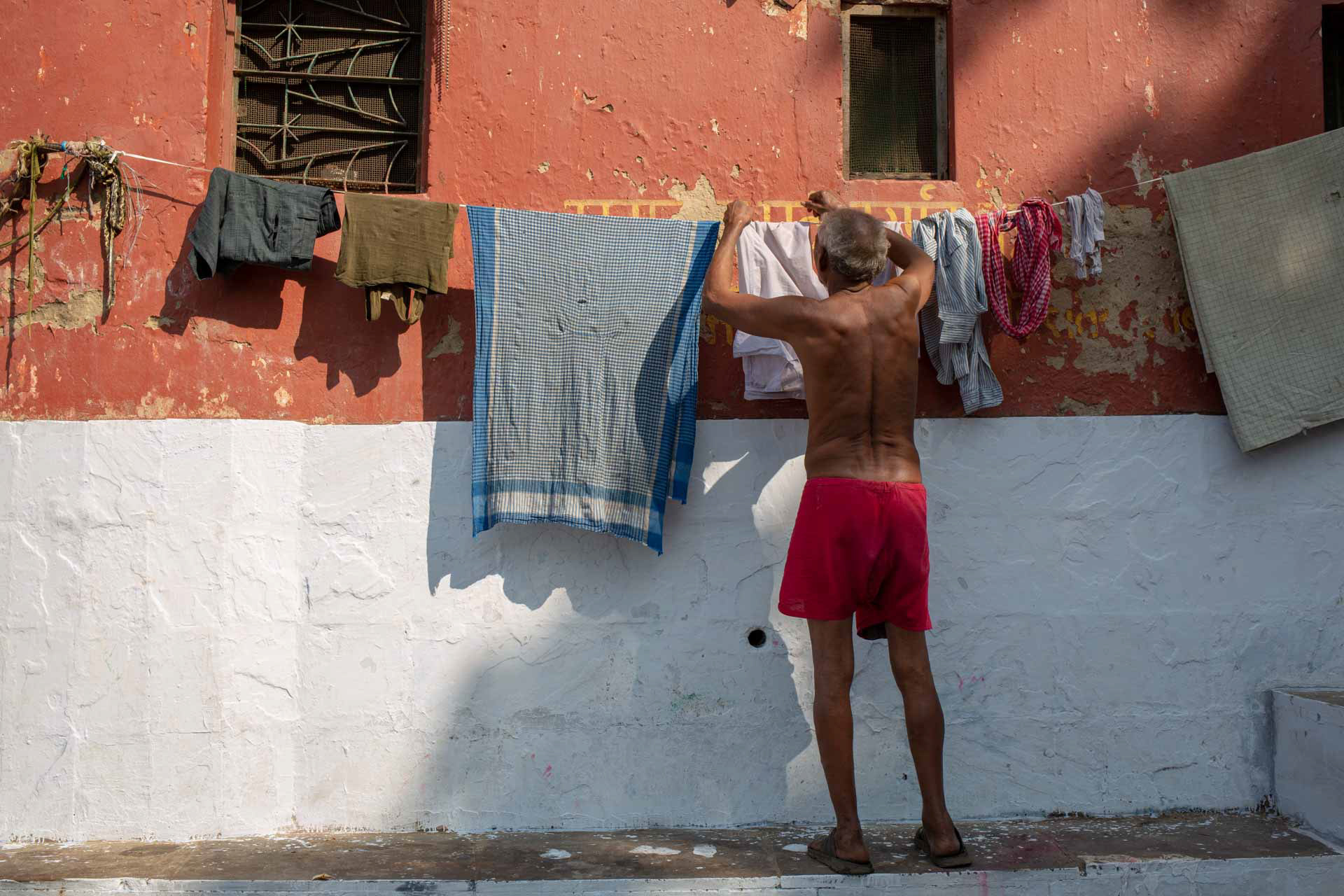 Hanging out washing