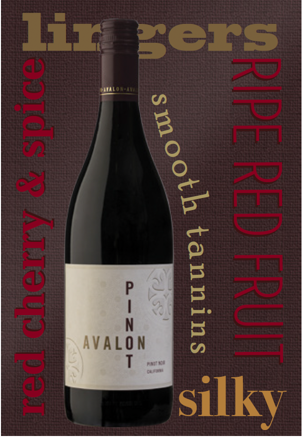 Shelf Talker, Avalon Pinot Noir