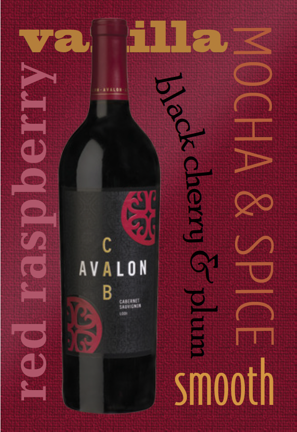 Shelf Talker, Avalon Cabernet Sauvignon