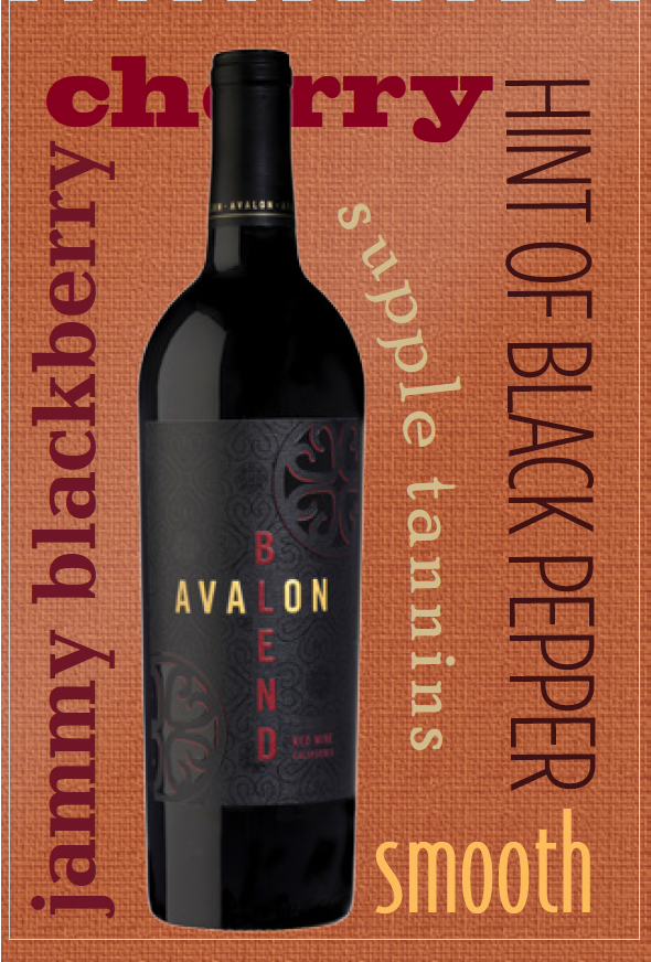 Shelf Talker, Avalon Red Blend