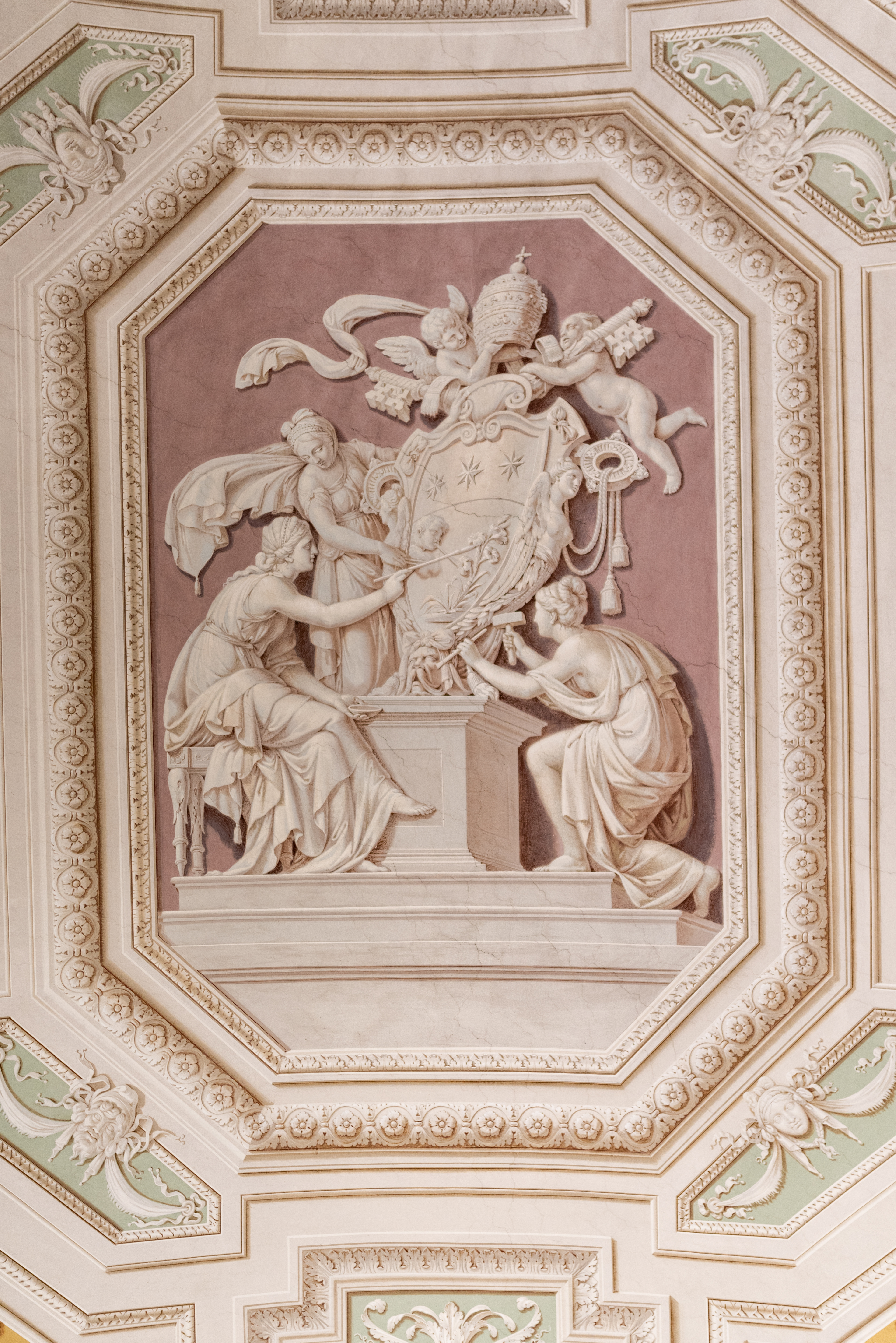 One of the thousands of artwork lining the the halls and ceilings of the Vatican Museum