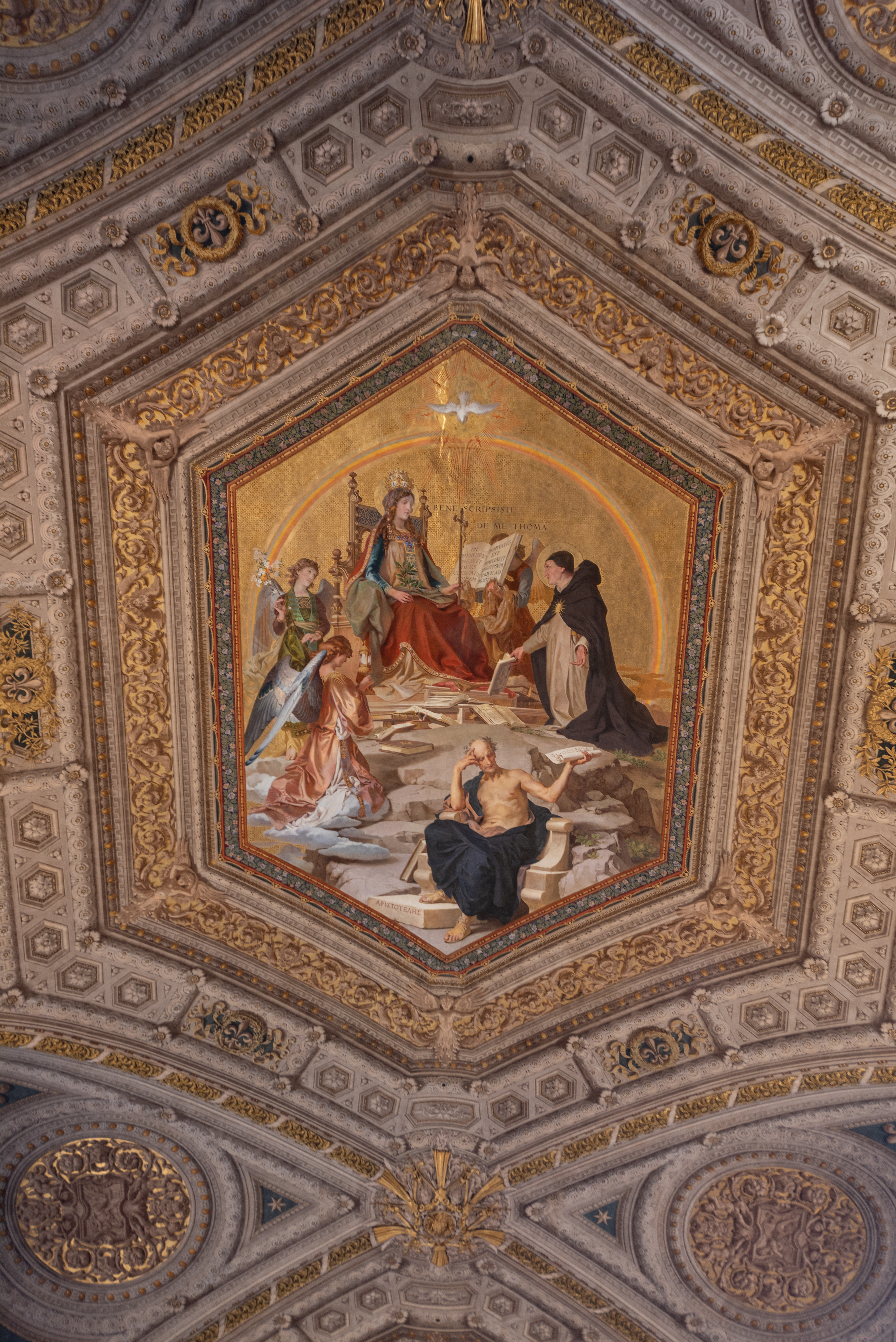 One of the thousands of artwork lining the the halls and ceilings of the Vatican Museum