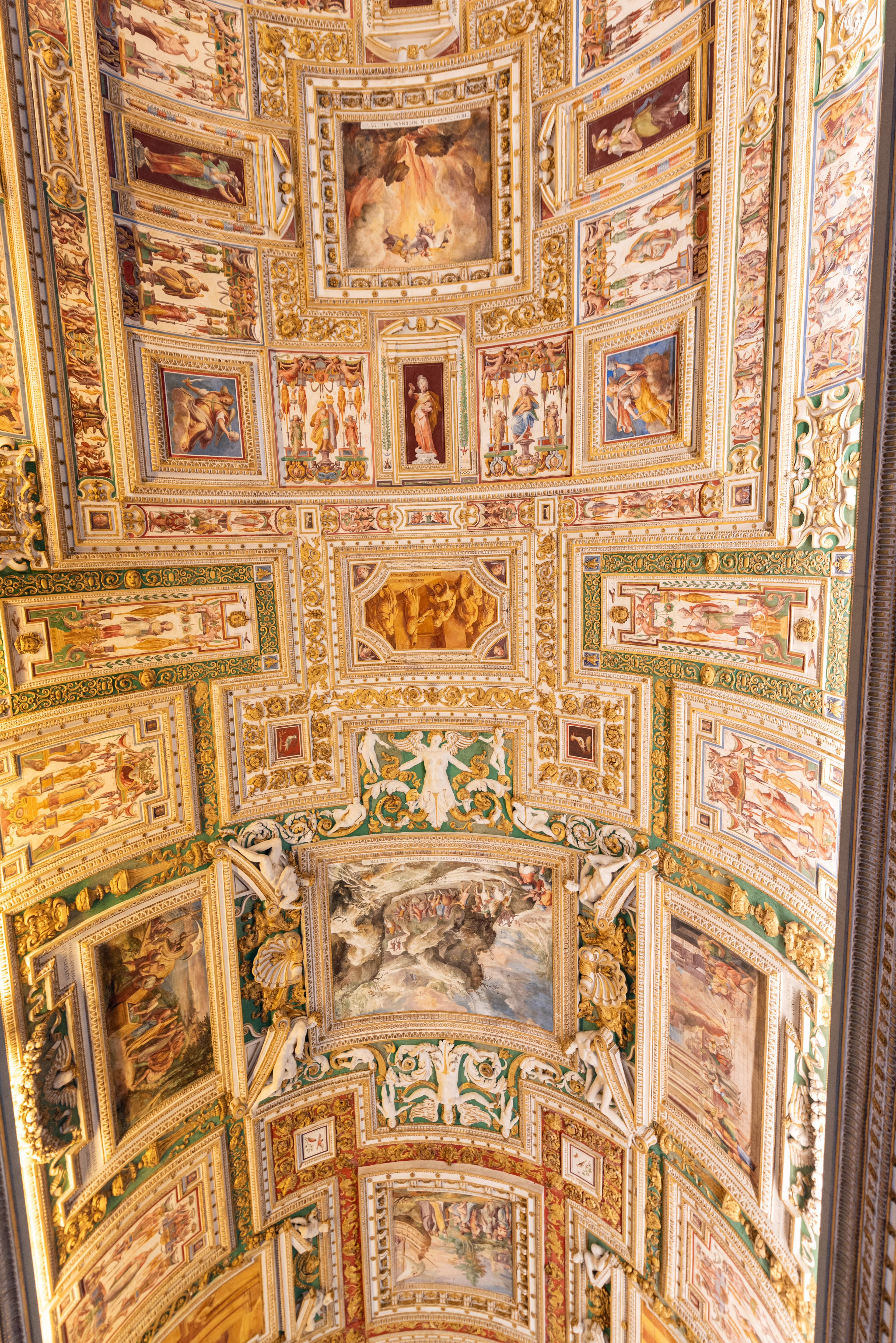 Some of the thousands of artwork lining the the halls and ceilings of the Vatican Museum