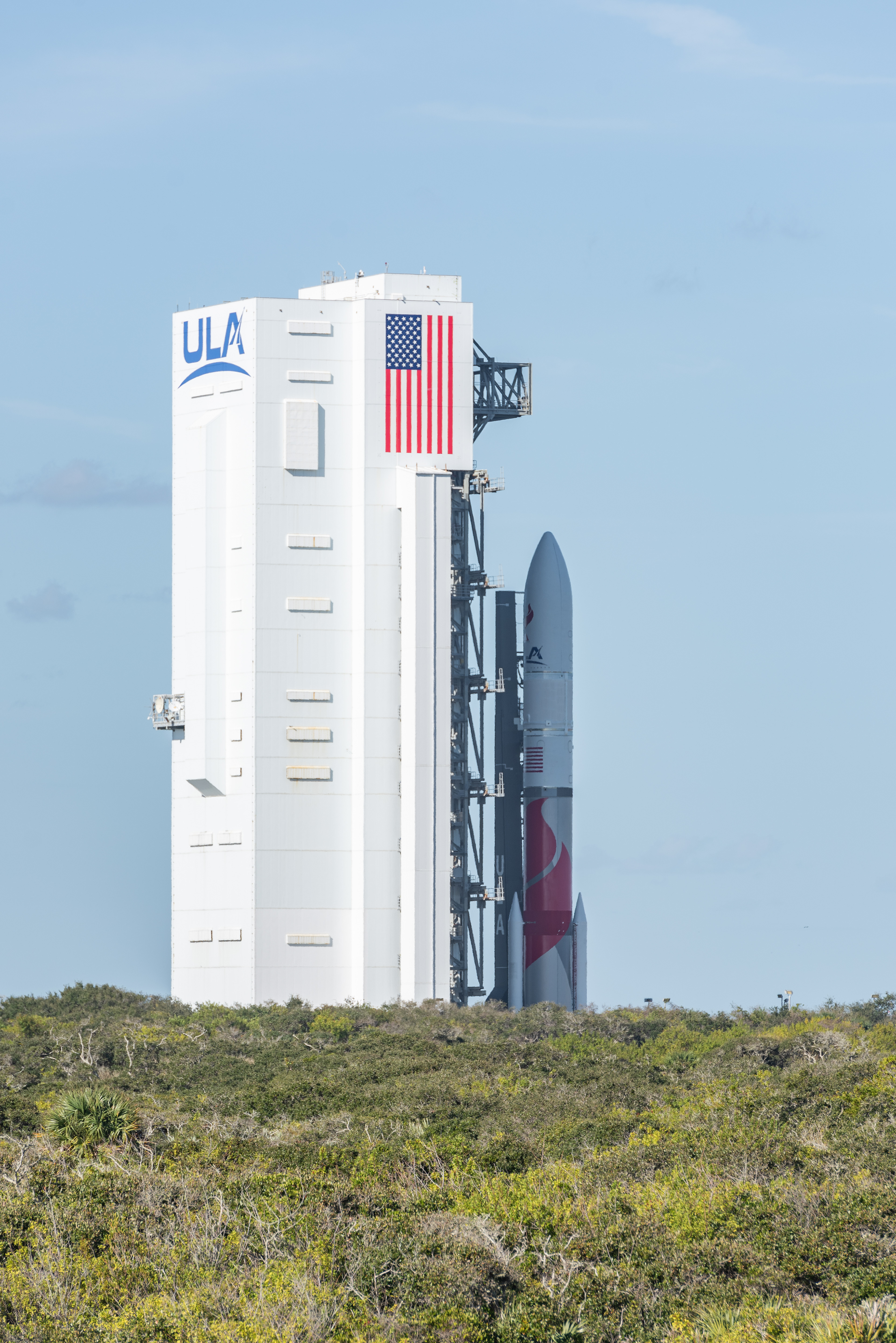 Rollout of ULA's new Vulcan rocket on January 5, 2024. Credit: Brandon Moser/90.7 WMFE