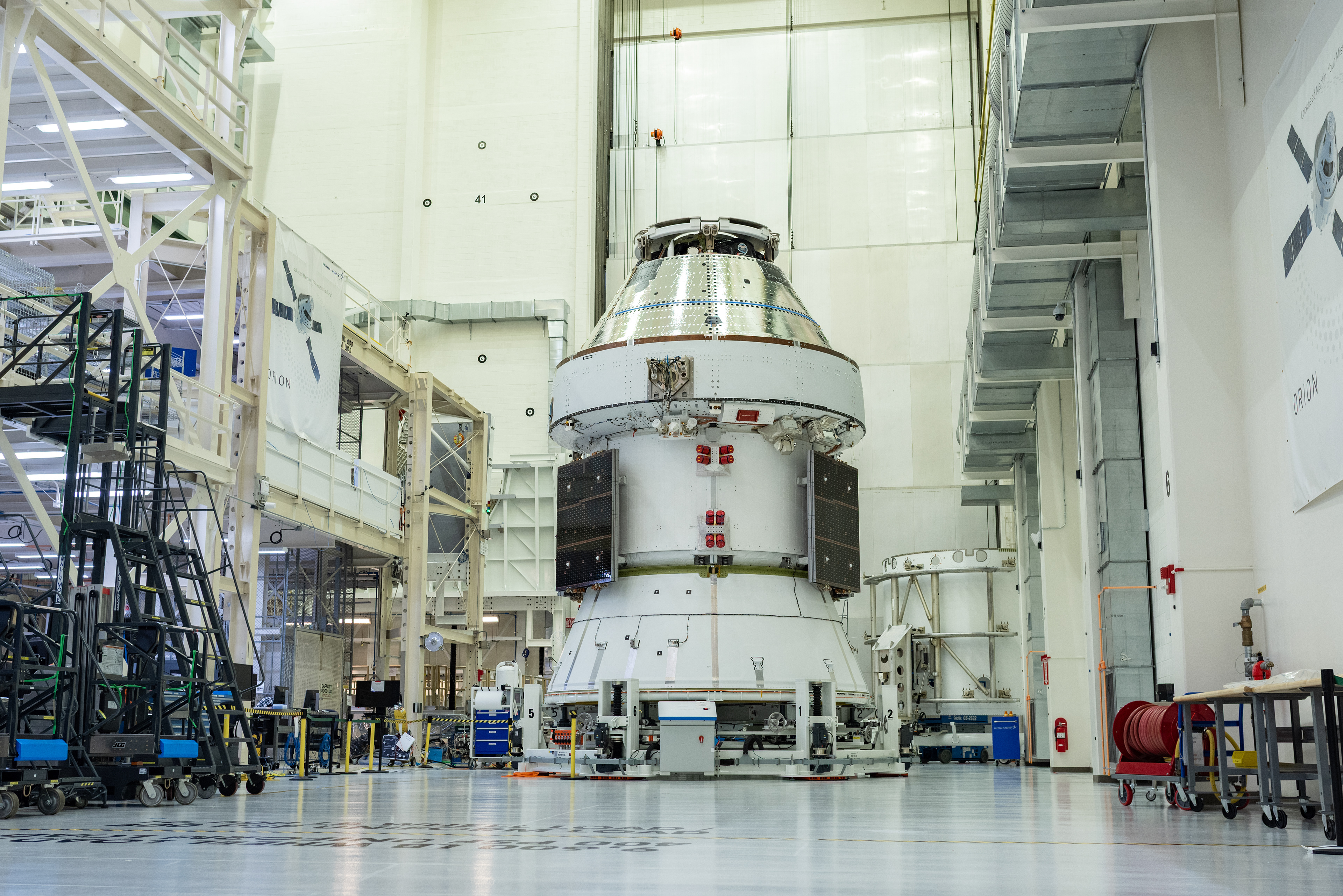 March 2025- Select members of the media are invited to document the Orion Crew Capsule that'll carry astronauts around the moon in 2026 as part of the Artemis II mission.