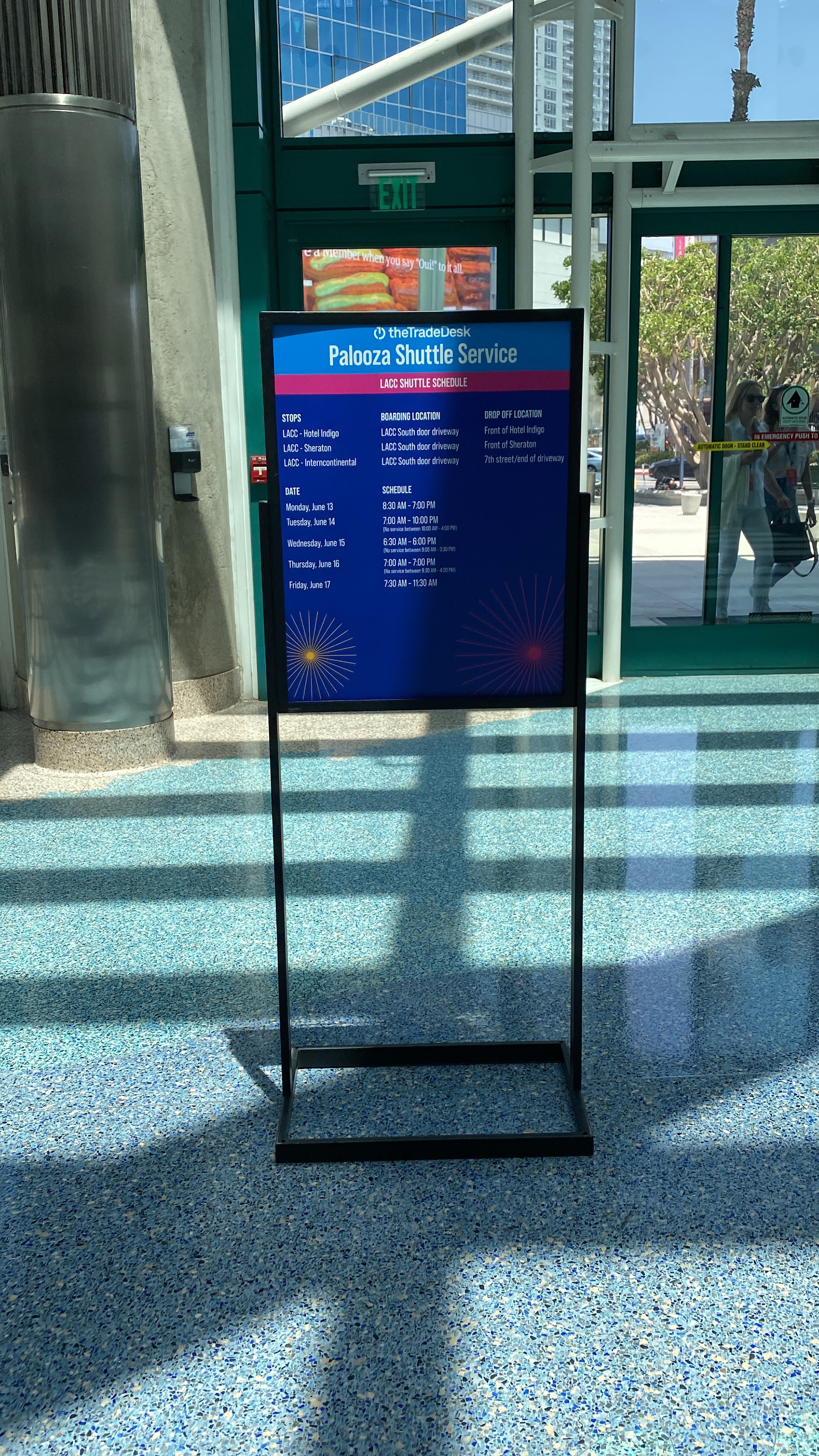 Printed Shuttle Schedule