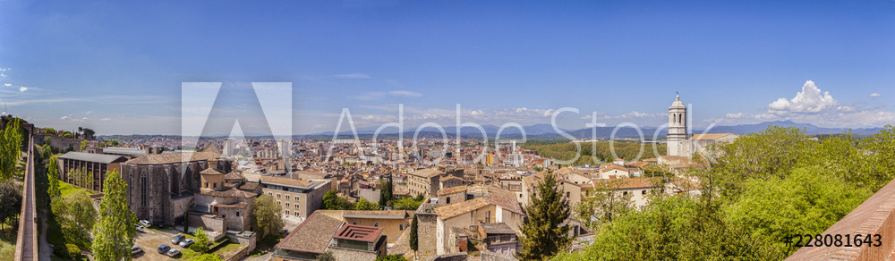 Panorama of Girona, Catalonia