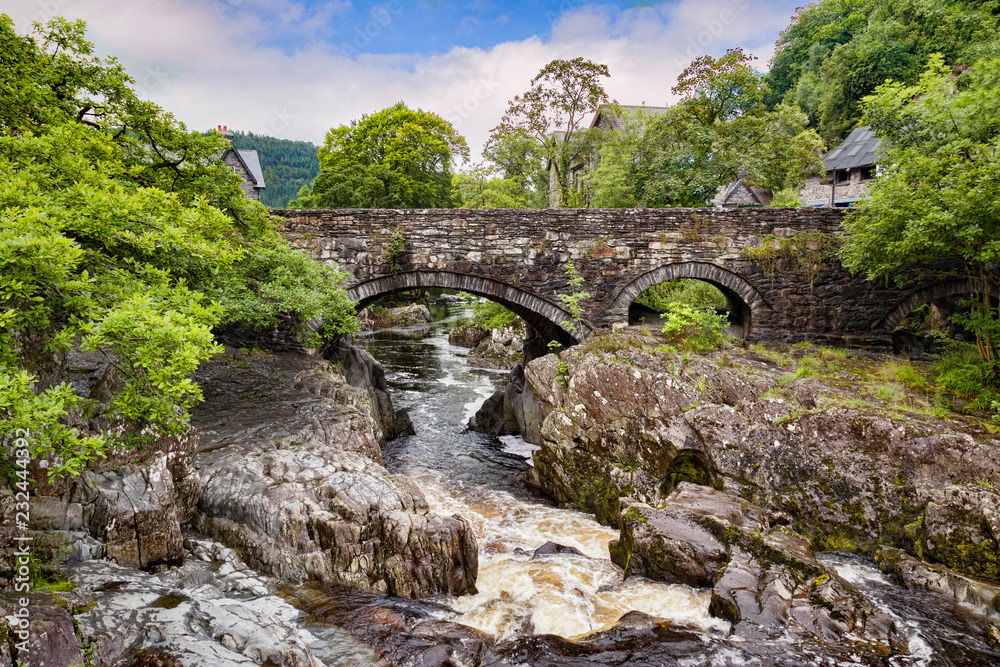 Pont y Pair Bridge and the River Llugwy, Betws-y-Coed
