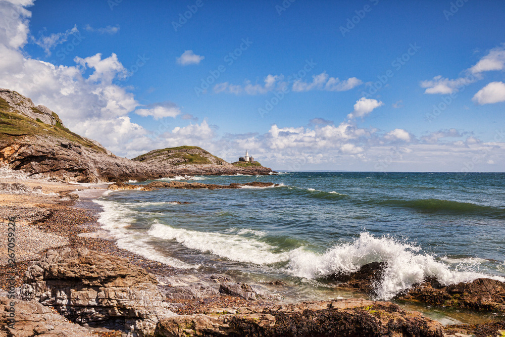 Bracelet Bay and The Mumbles Lighthouse