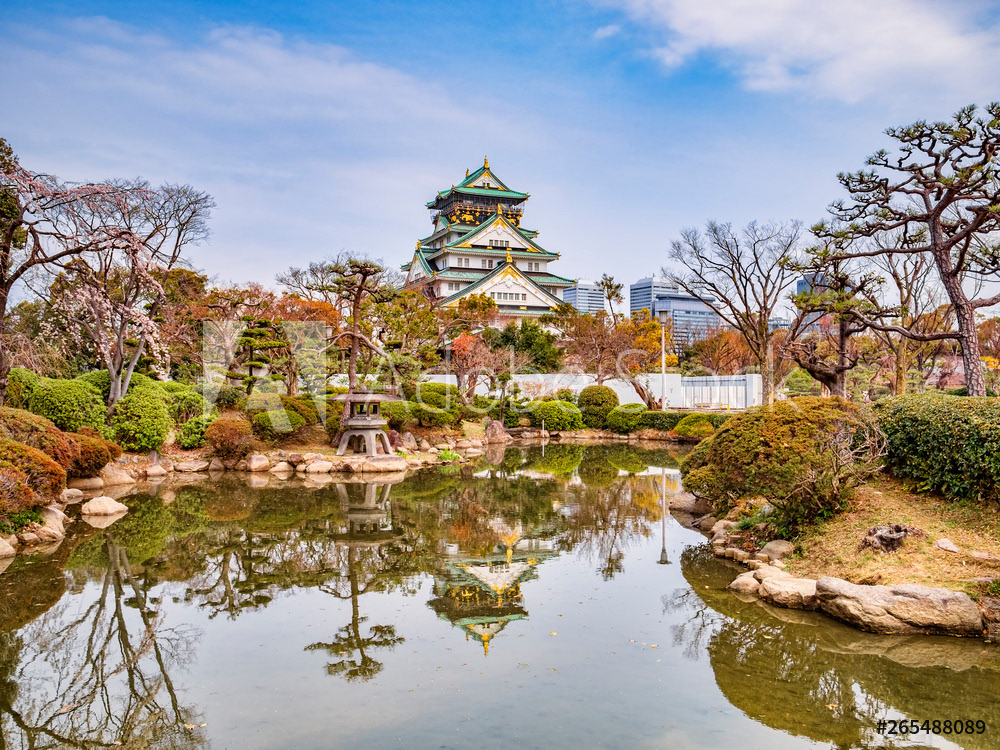Osaka Castle Keep Reflection