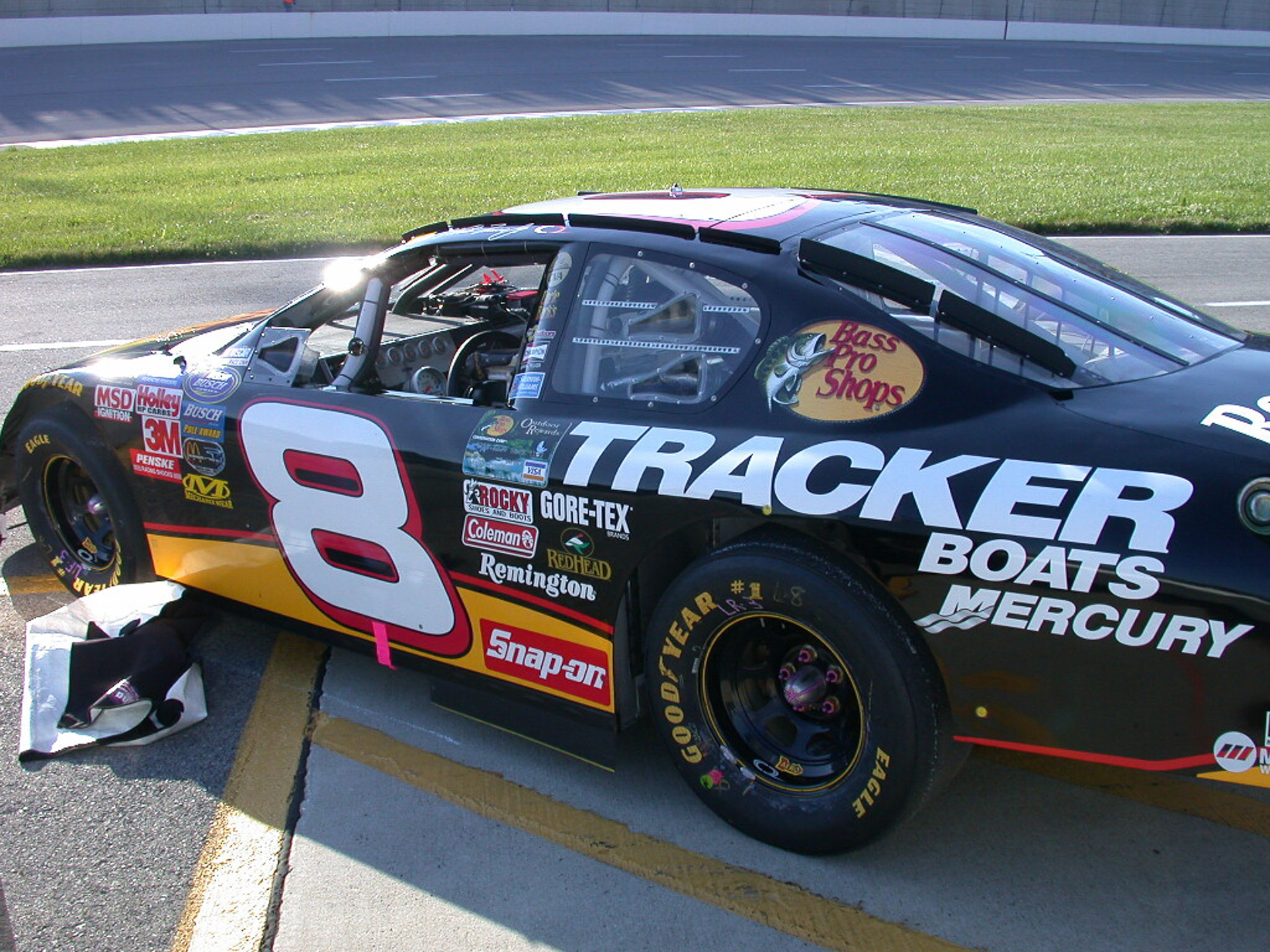 The No. 8 JR Motorsports Busch Series car driven by Martin Truex Jr., photographed during his early career under Dale Earnhardt Jr.'s team banner.