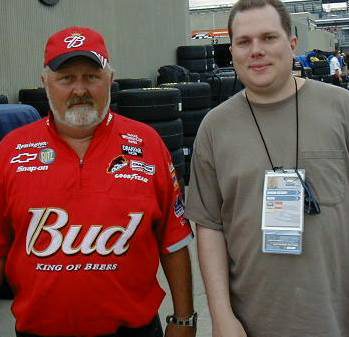 Tony Eury Sr and me at the Brickyard 400 garage area