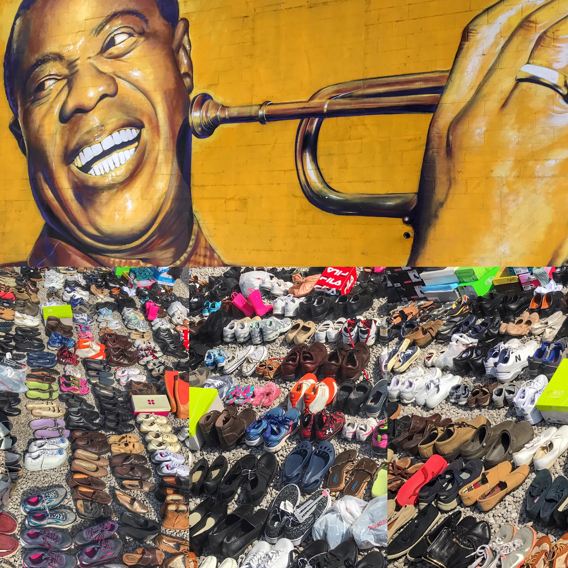 Donated shoes for Lighthouse Ministries