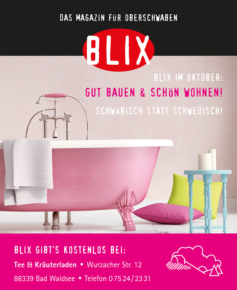 Gestaltung von Anzeigen und Titelseiten für den BLIX Verlag