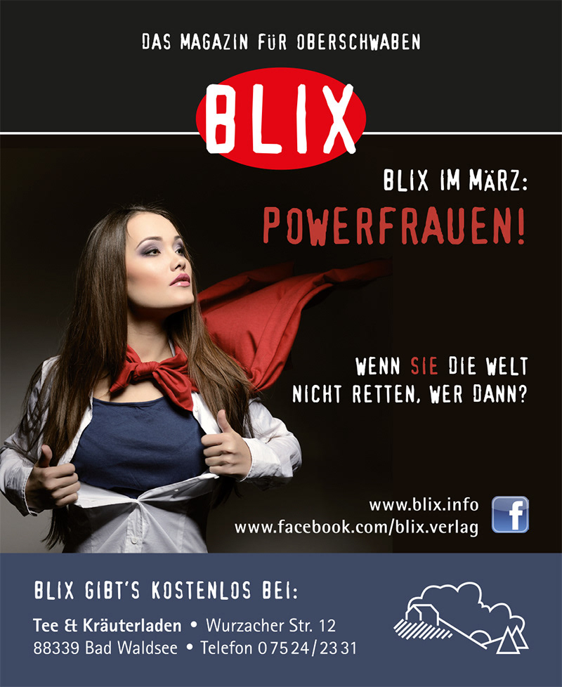 Gestaltung von Anzeigen und Titelseiten für den BLIX Verlag
