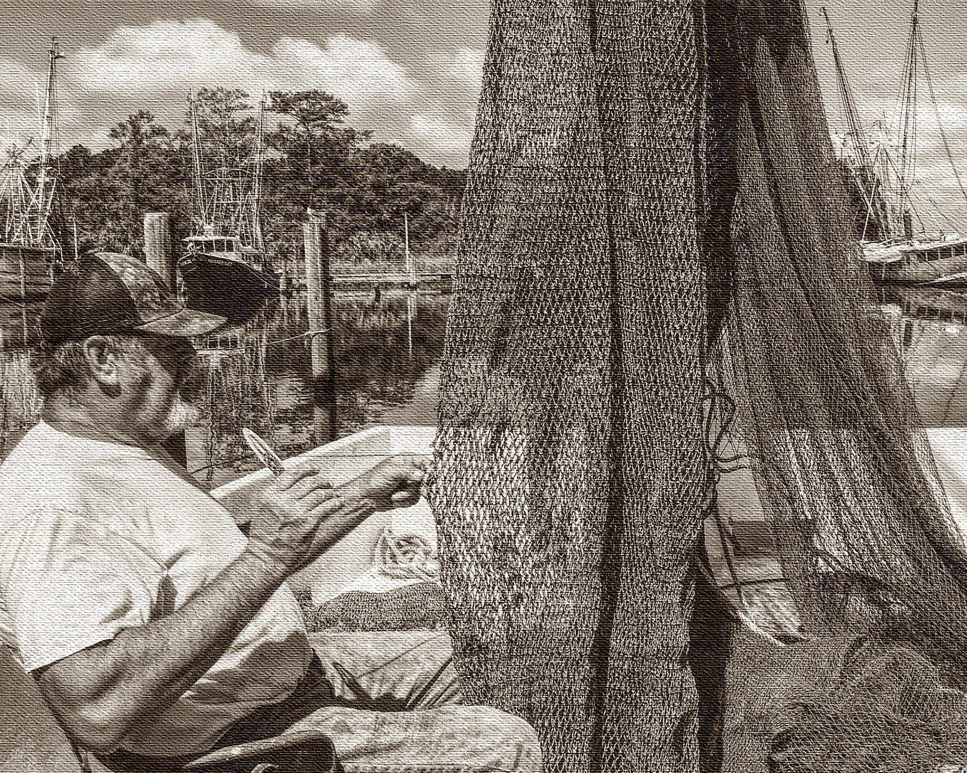 Net Mending, Apalachicola, FL