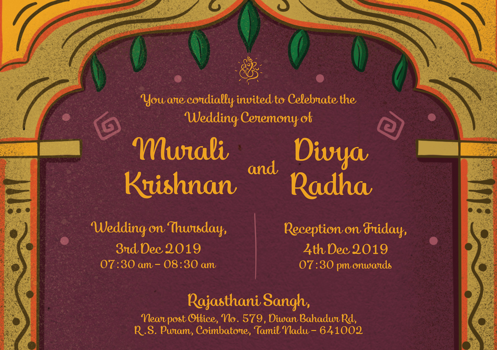 Quirky Indian Wedding Invitations - Neo Patua Wedding Invitation Suite