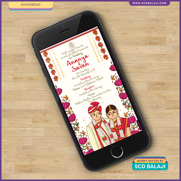 Quirky Indian Wedding Invitations Mangalore Wedding Invitation Design