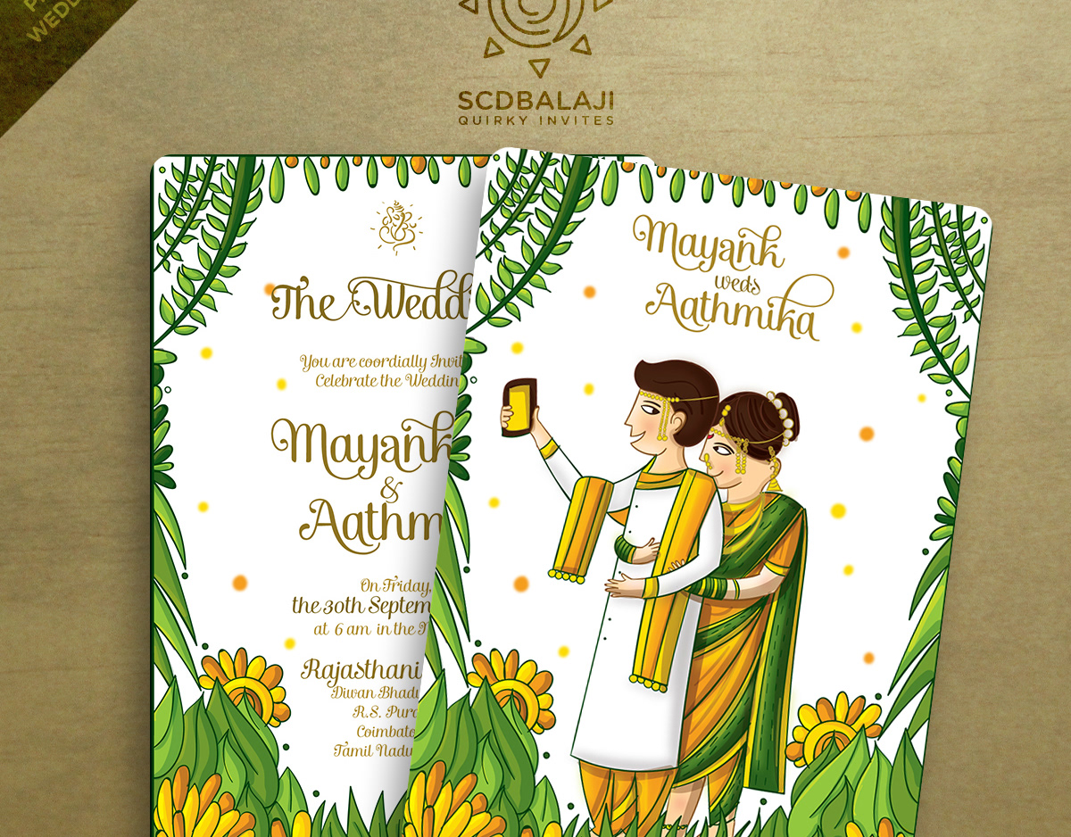 Quirky Indian Wedding Invitations - Maharashtrian Wedding Invitation