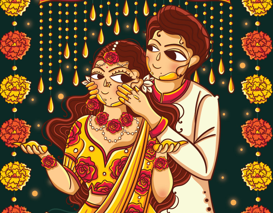 kannan radha wedding clipart for invitations