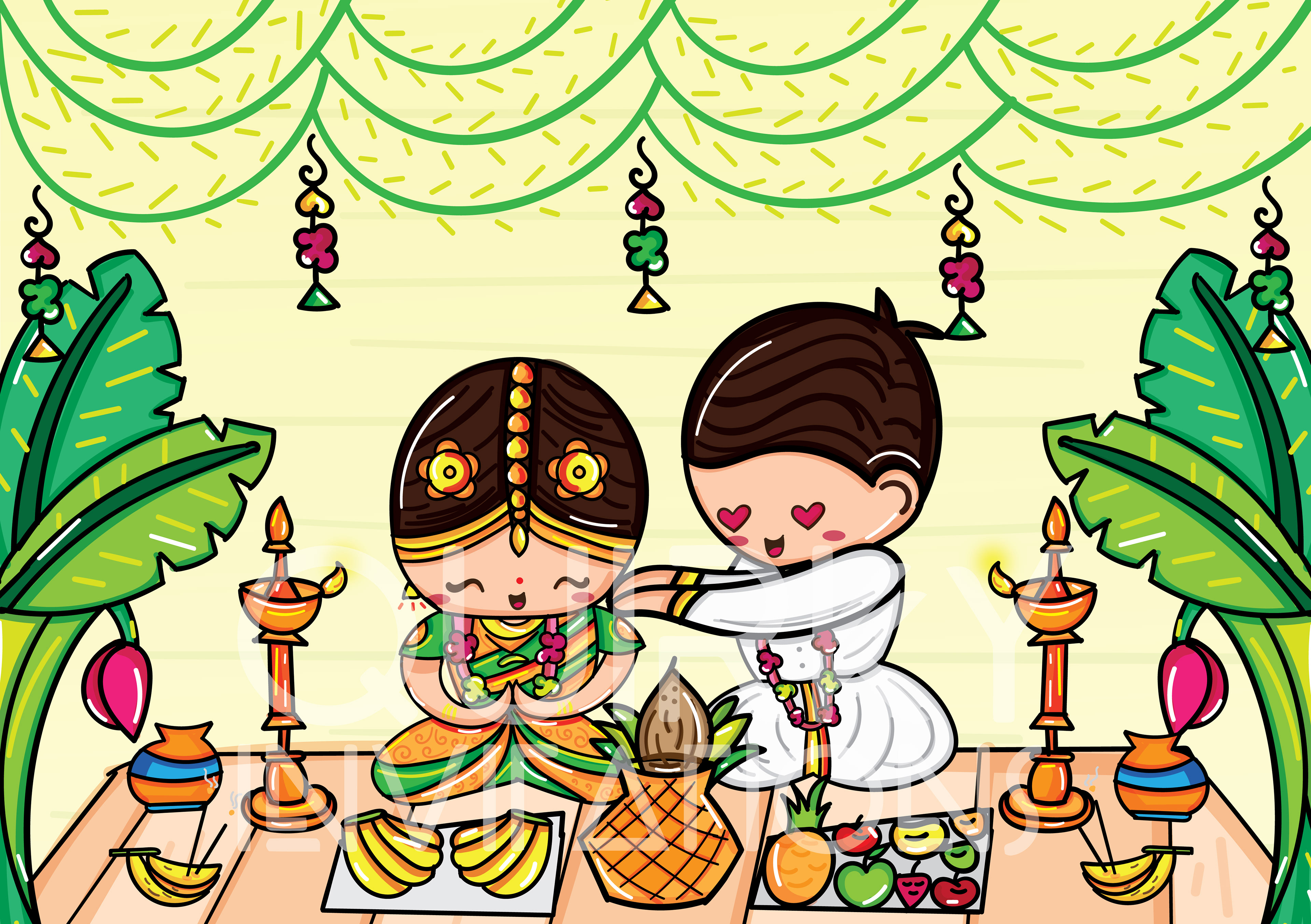 indian bride cartoon