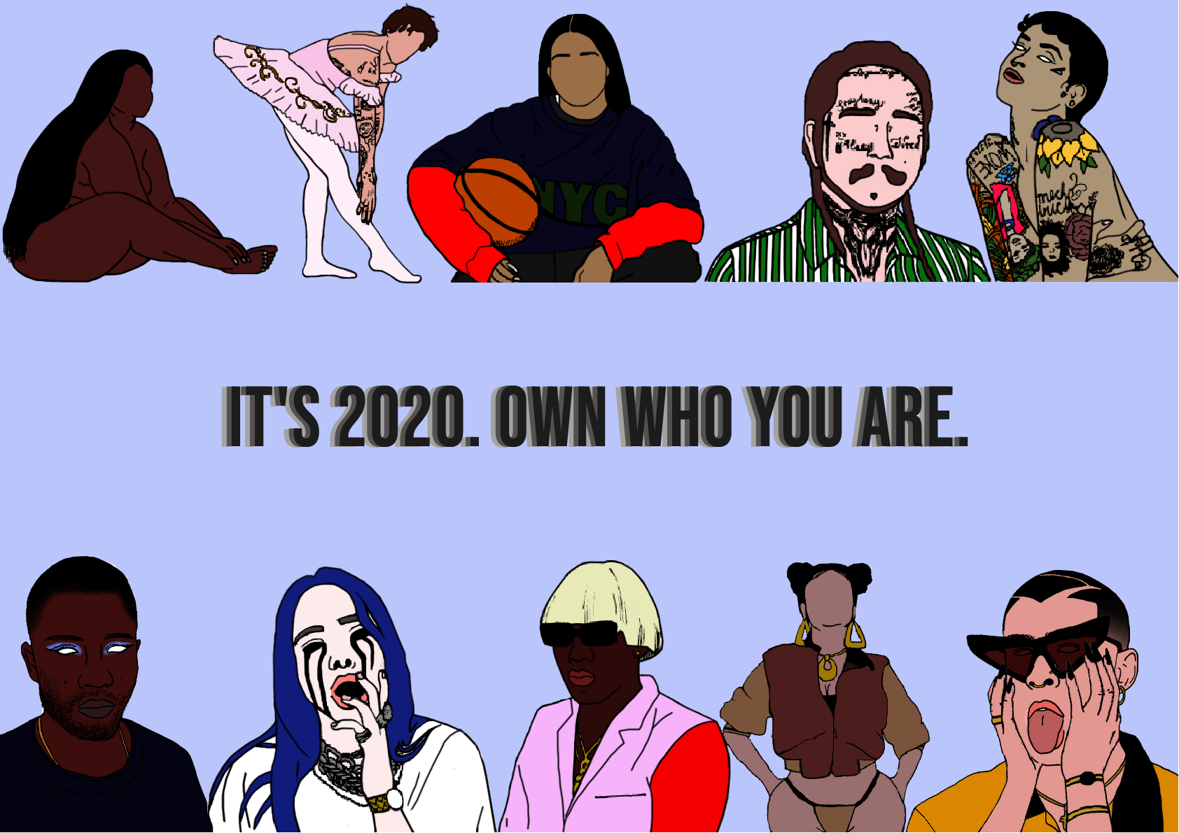 Own who you are, 2020, digital drawing