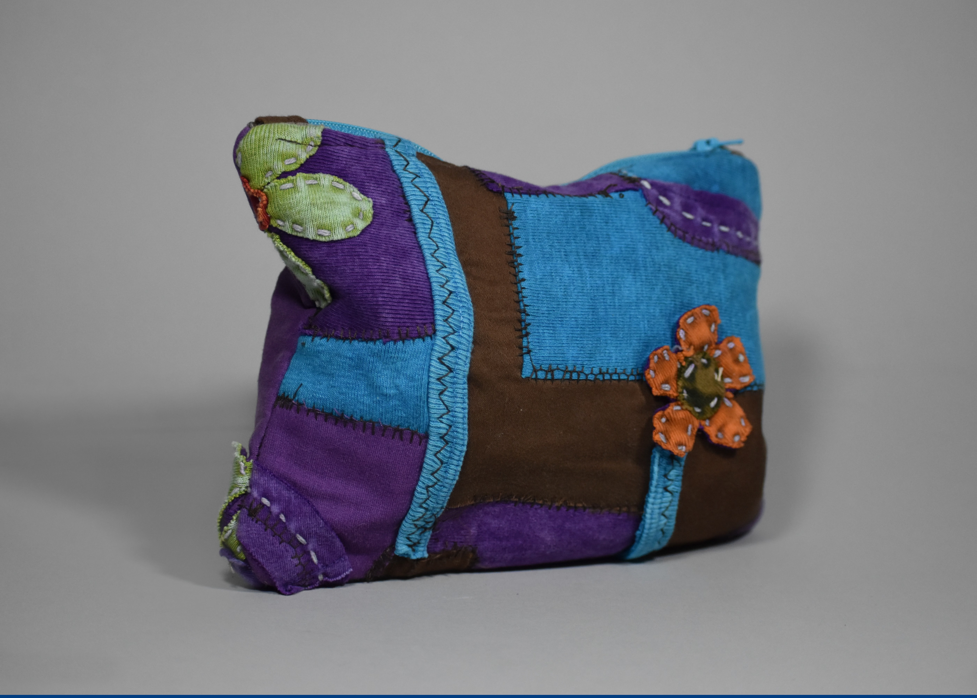 Small bags, 2023, Thrifted fabric, thread, zipper, Ellicott City MD