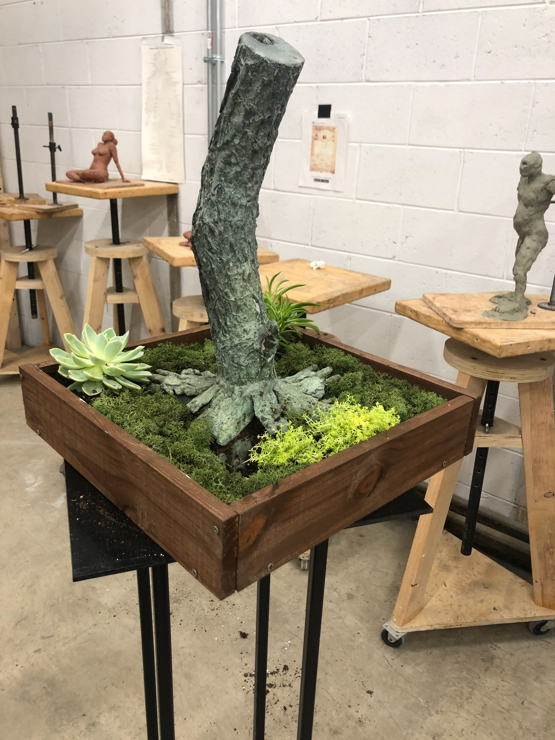 Untitled, 2021, Bronze cast of tree and hands welded together, Salisbury University MD