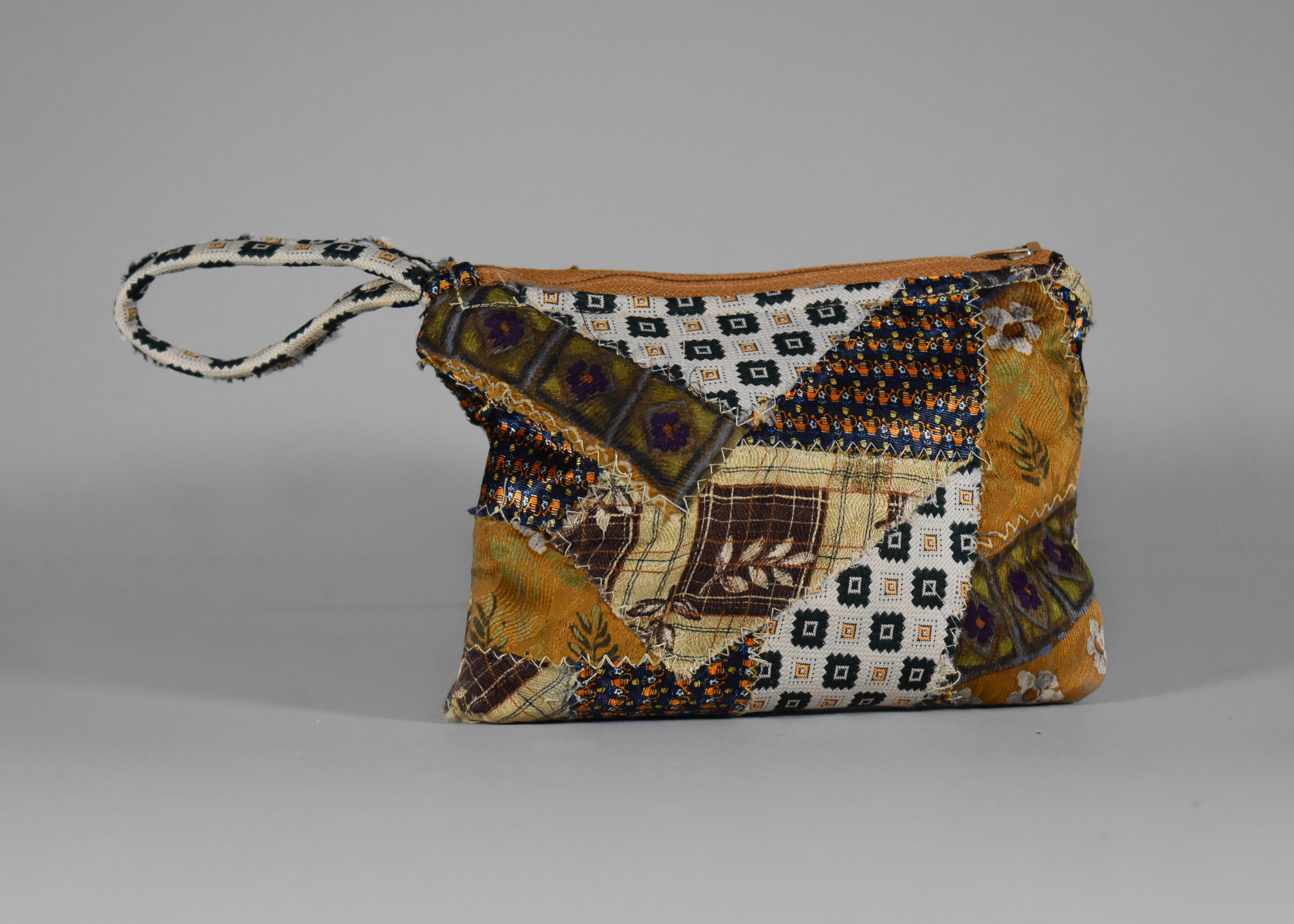 Small bags, 2023, Thrifted fabric, thread, zipper, Ellicott City MD