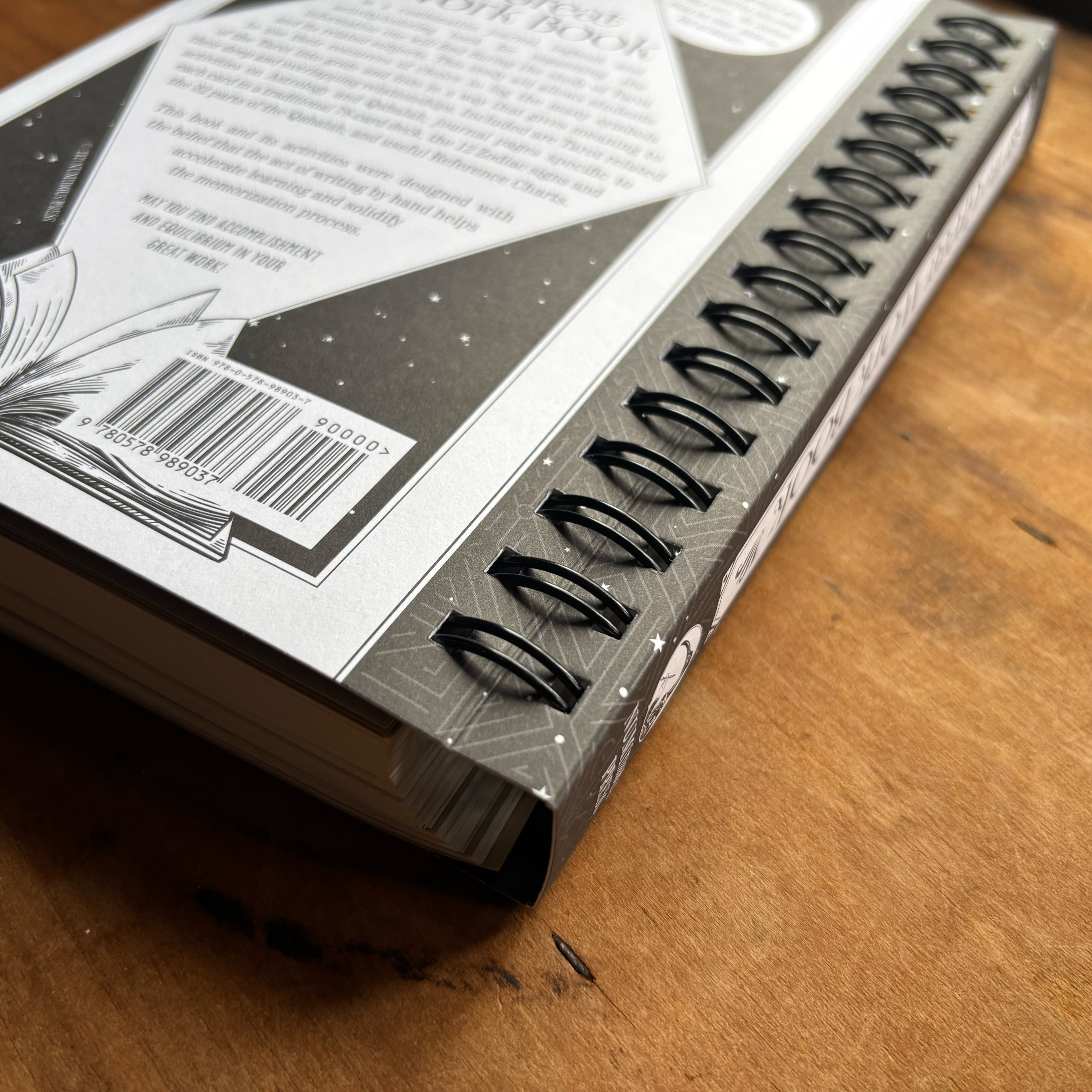 The Great Work Book back cover binding