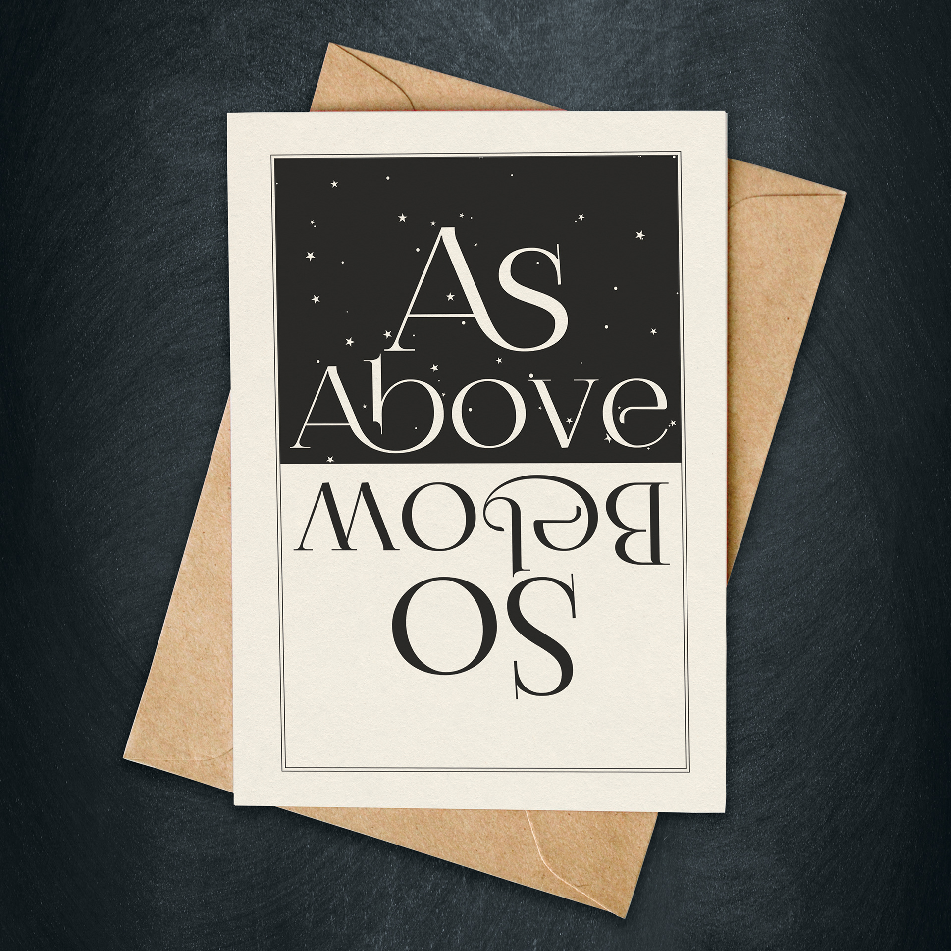 As Above, So Below Note Card