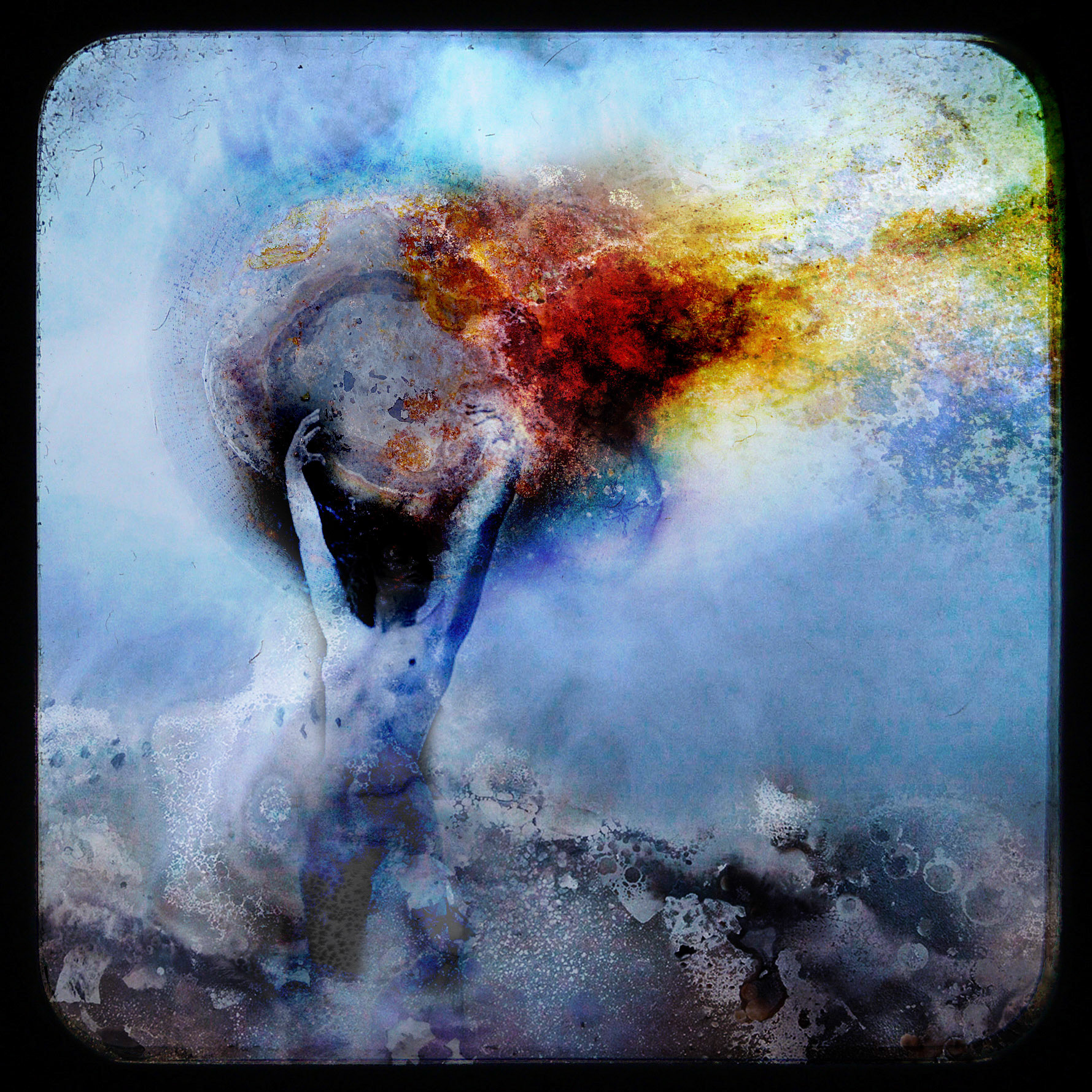 6" x 6", Digital Painting, © 2008  Frame provided by kat.. at Flickr.  One of the textures used provided by Michelle Jones UK at Flickr.