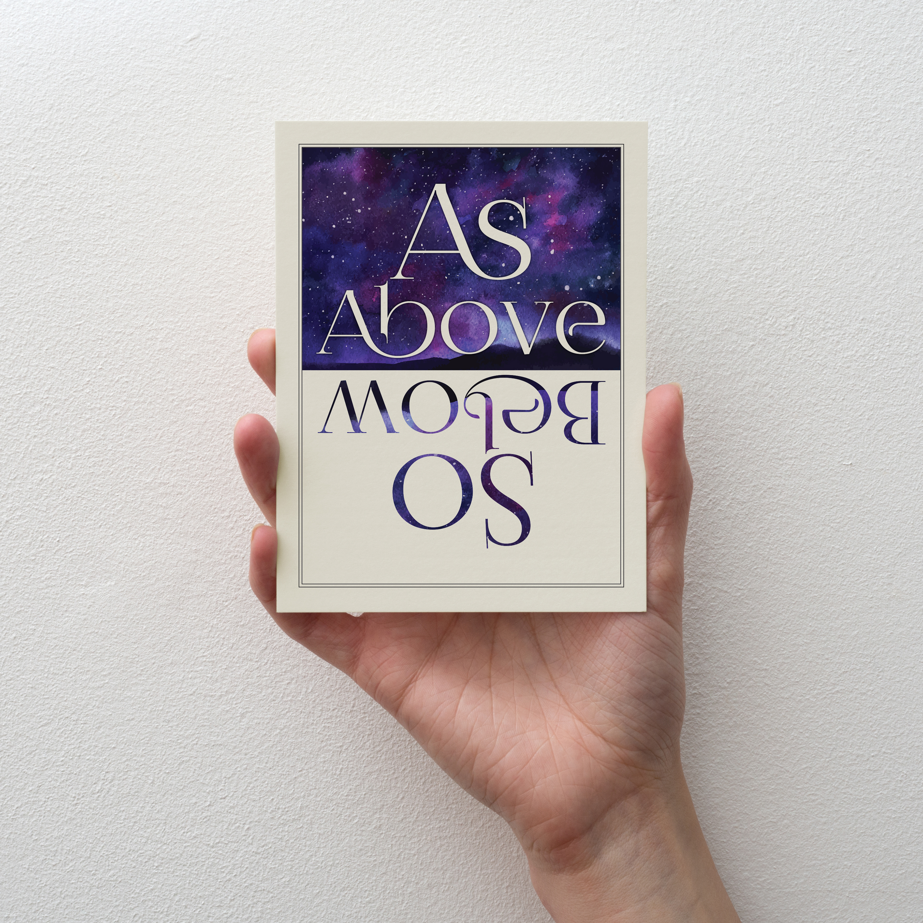 As Above, So Below Notecard in color