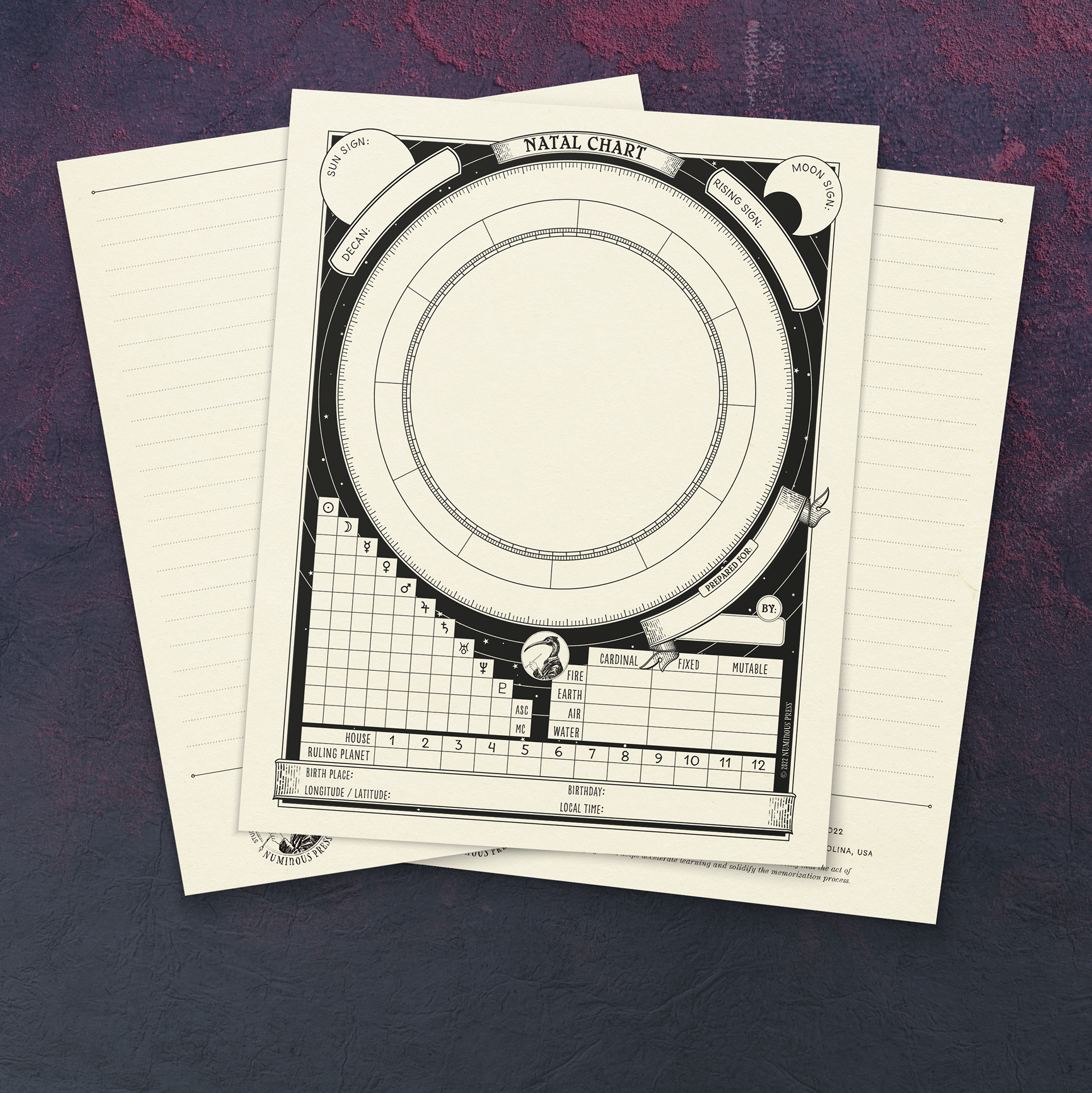 Natal Chart Poster - Front + Back