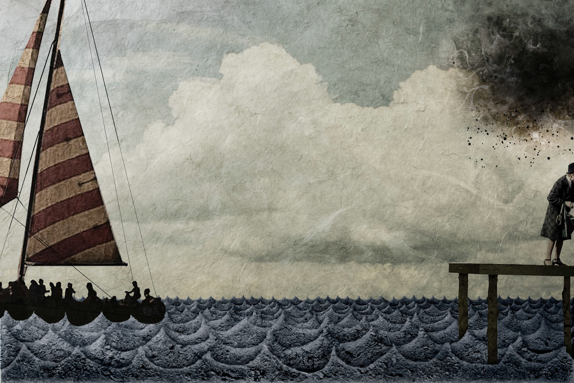 Digital Painting/Collage, 13" x 8.5", Copyright © 2009 M Fortune.  All rights reserved.