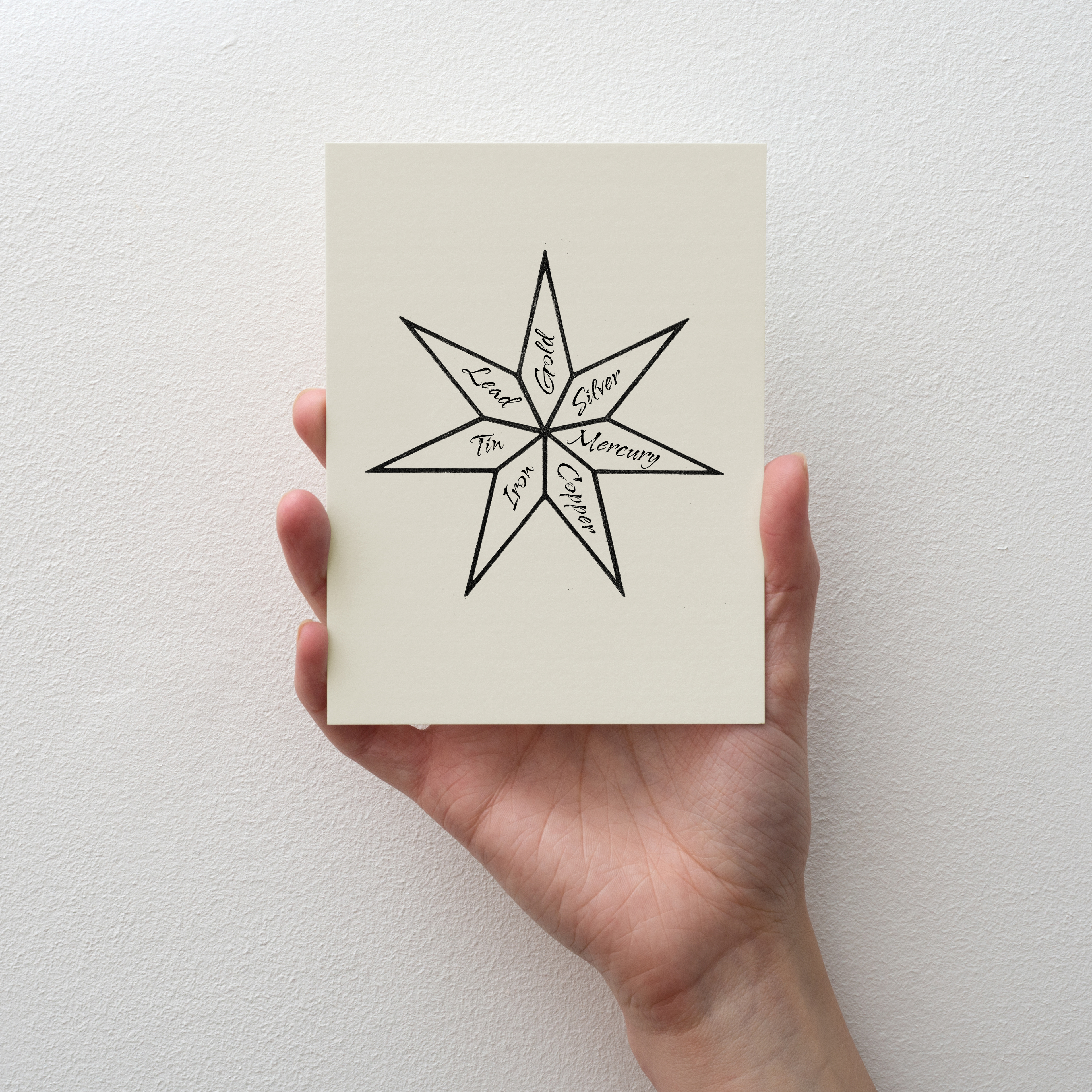 Alchemy Notecard in b&w