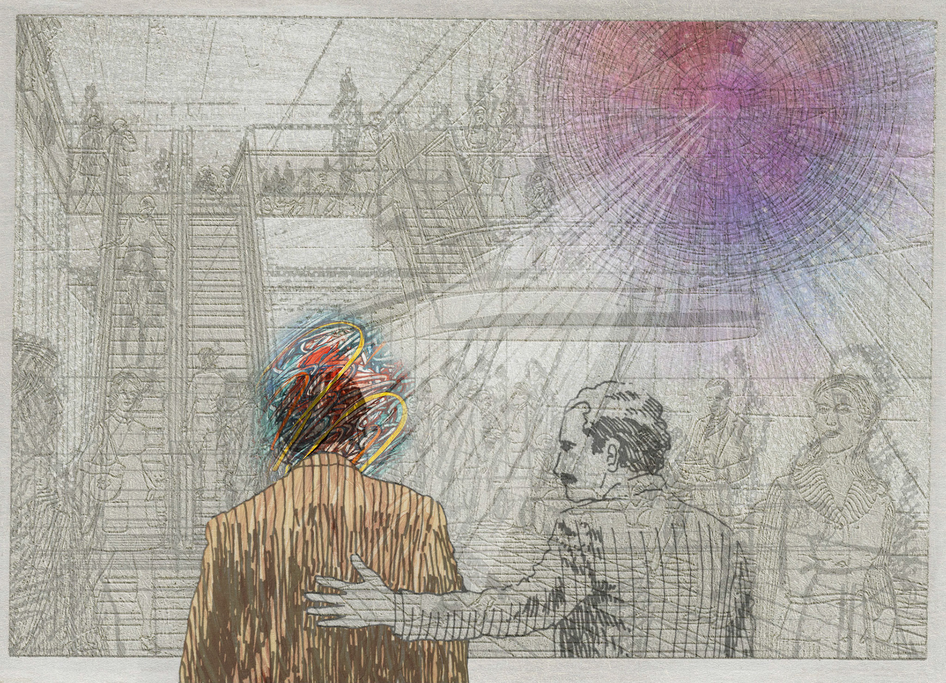 Series 10: As Above So Below, 2018, digital collage, 48" x 33"