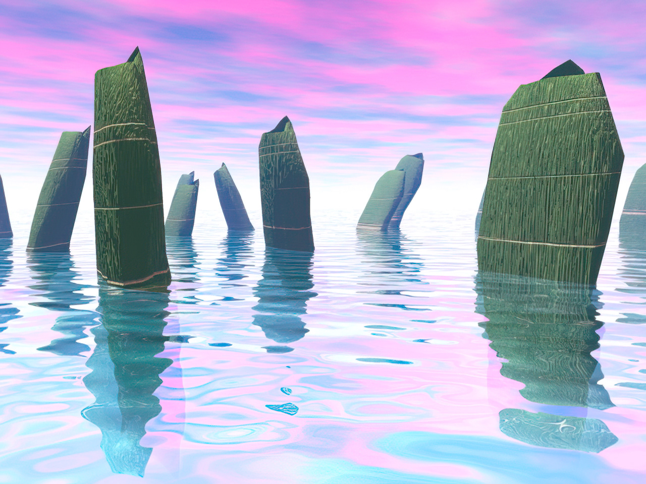 GÉNÉRATION DE PAYSAGE 3D BRYCE - RECHERCHE POCHETTE CD